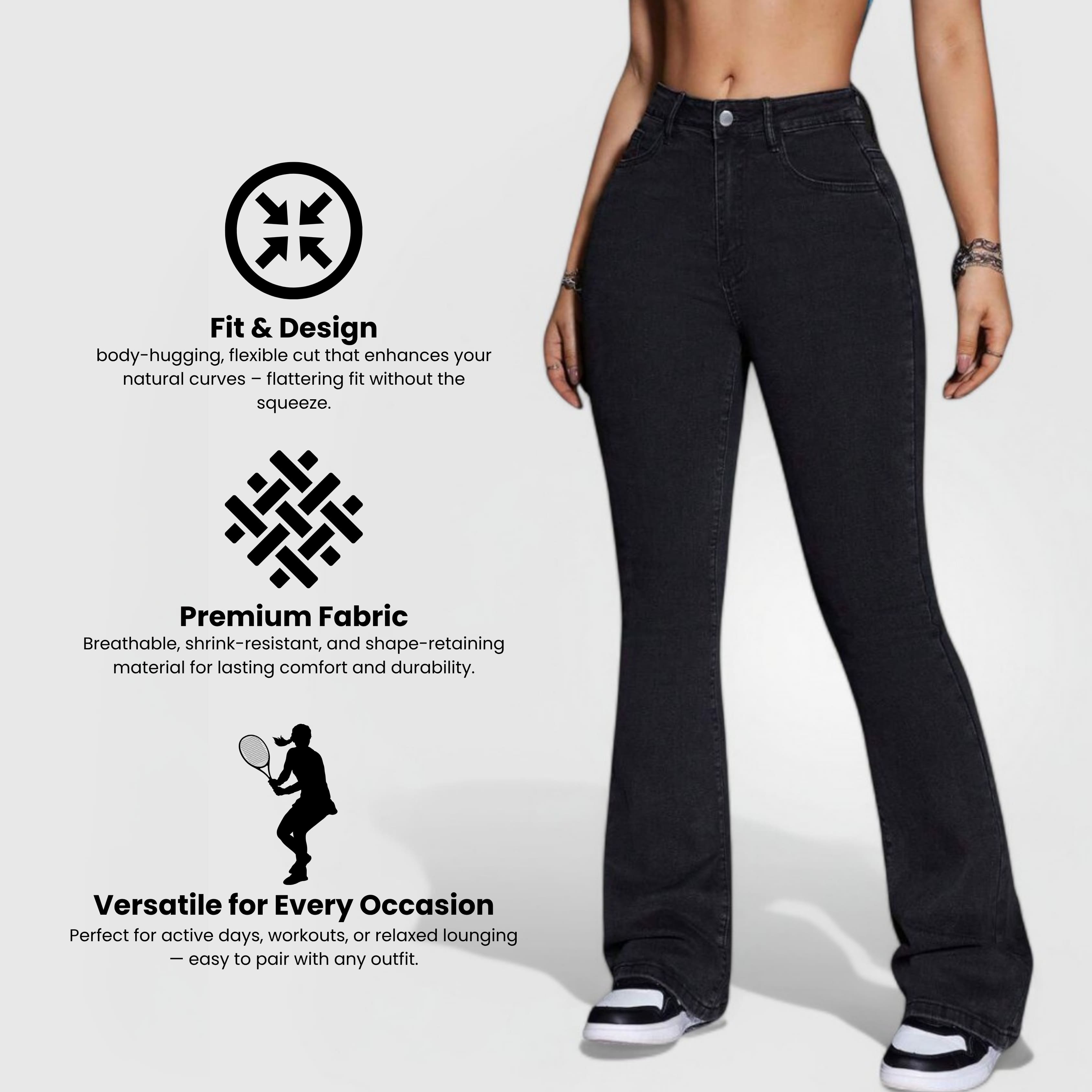 The Everyday Flare Jeans - Black