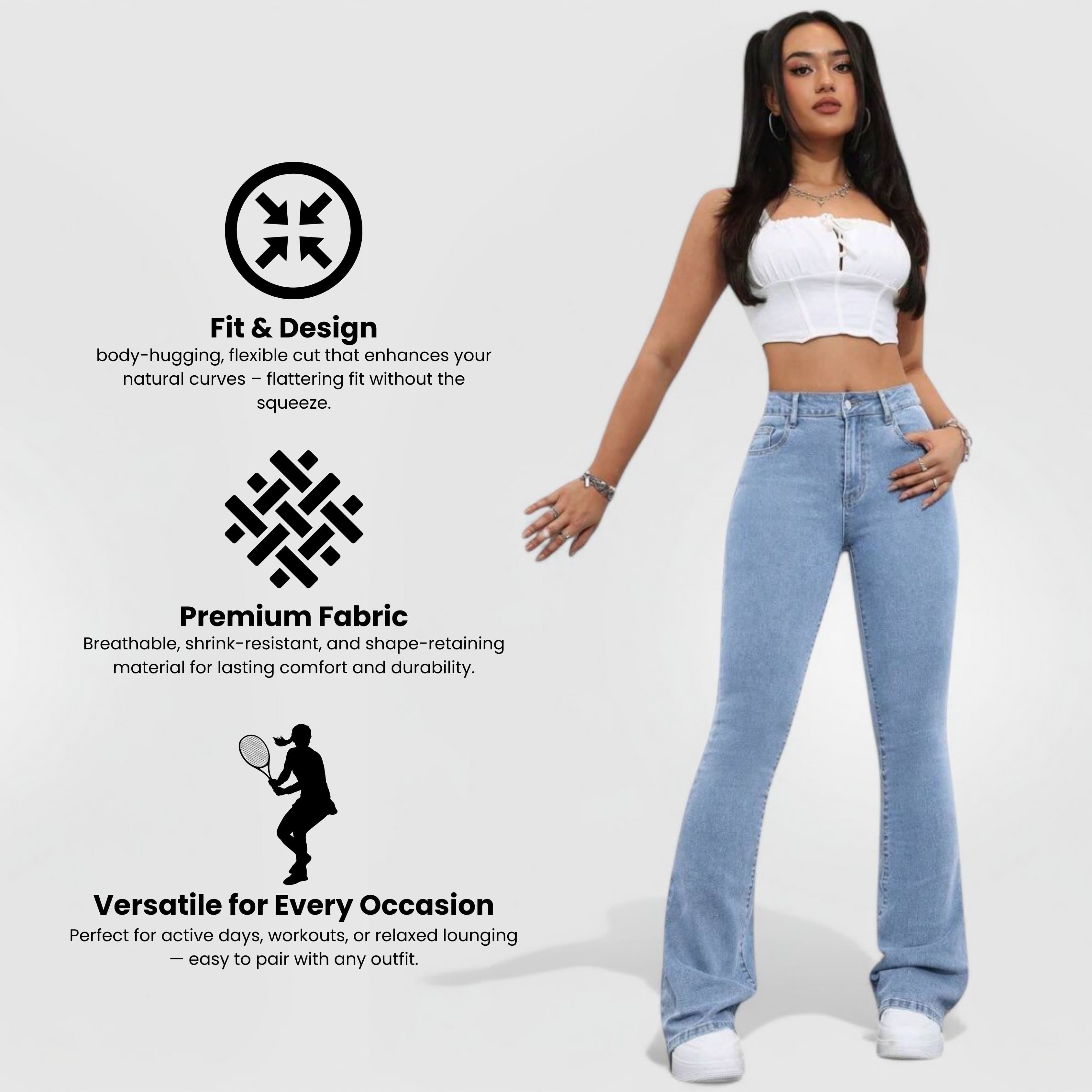 The Everyday Flare Jeans - Blue