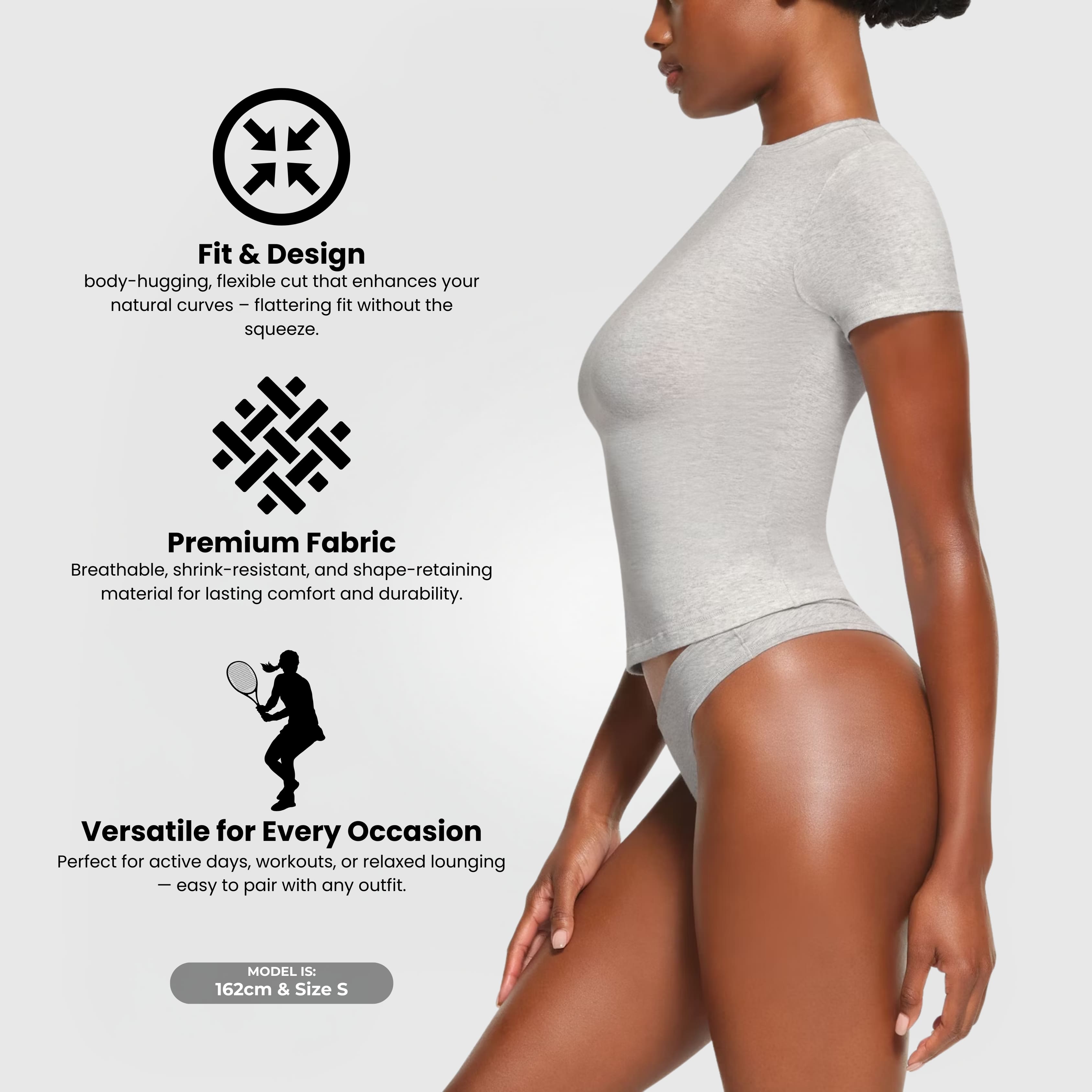 Nord Short Sleeve Top - Grey