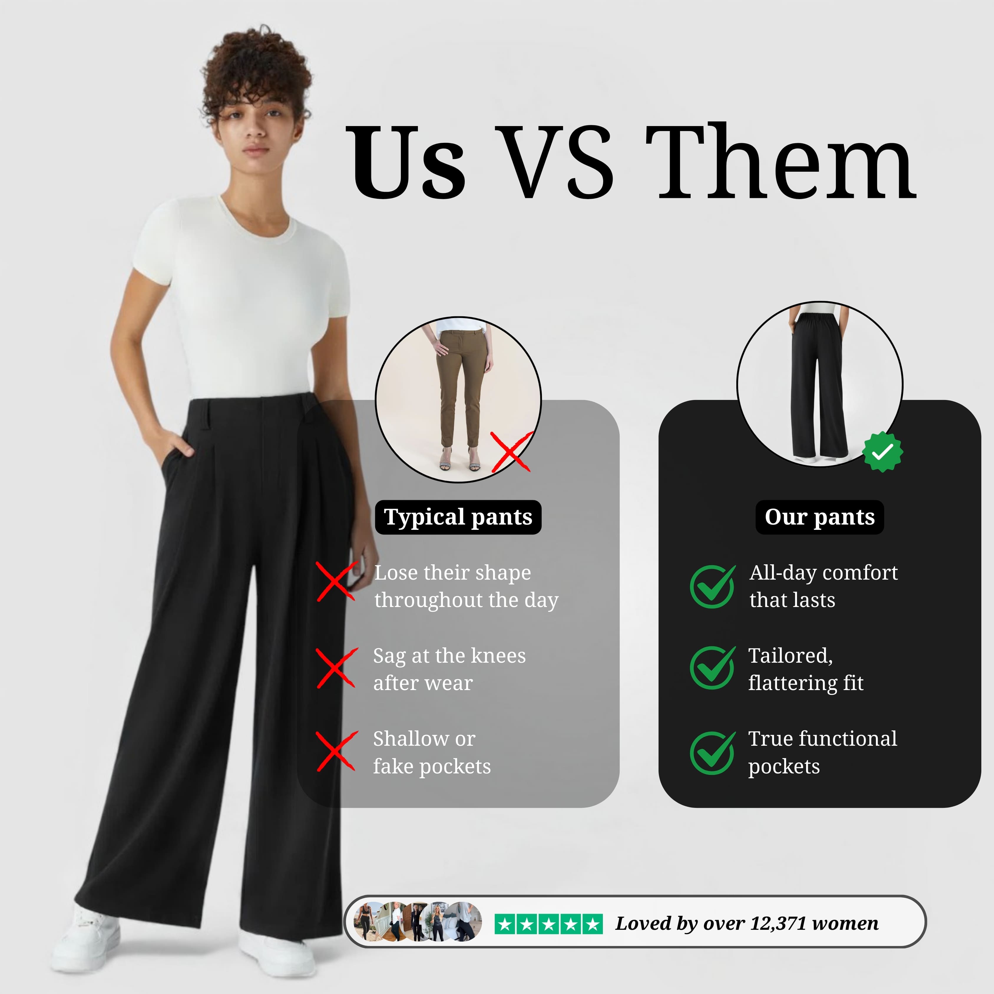 The Effortless Waffle Trouser - Black