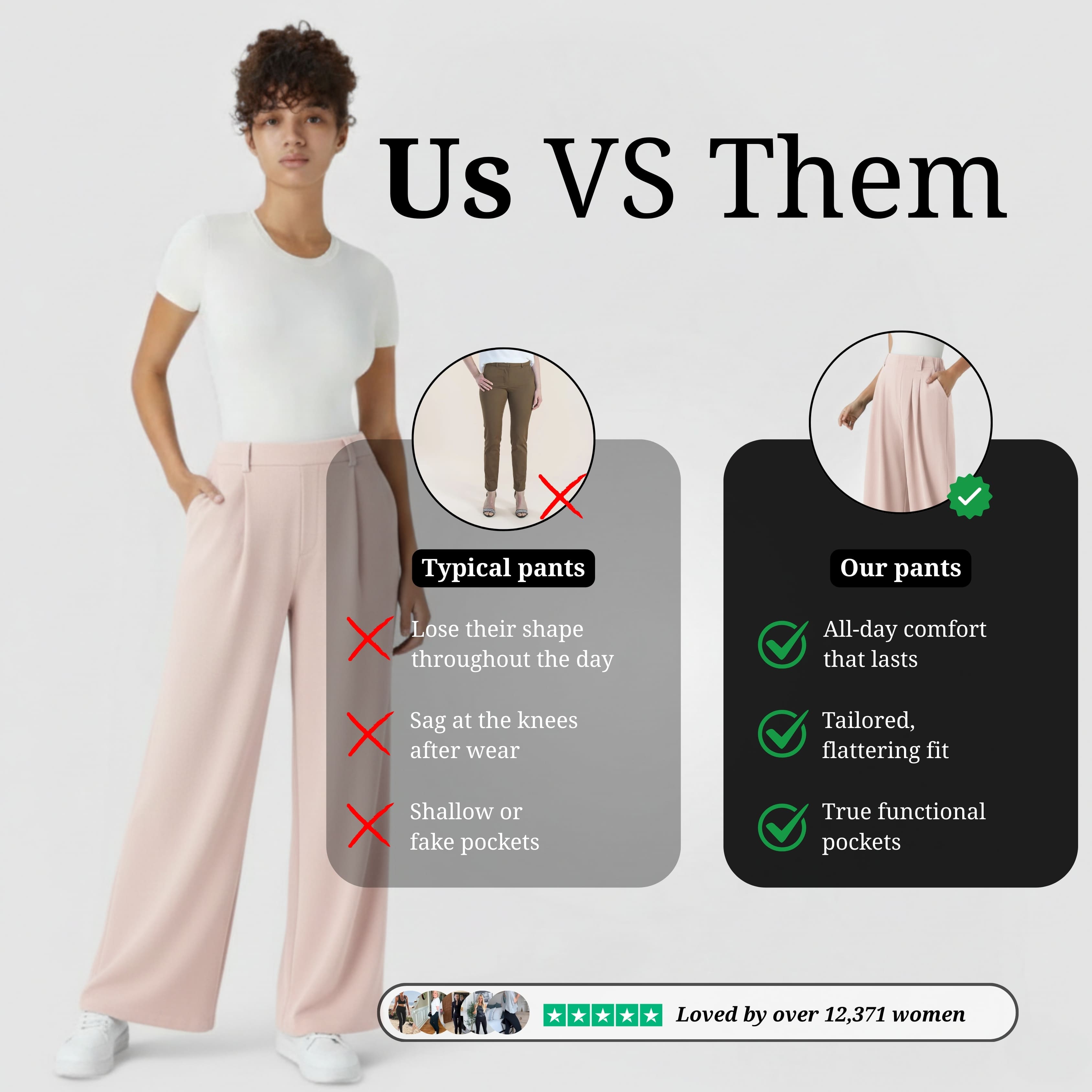 The Effortless Waffle Trouser - Pink