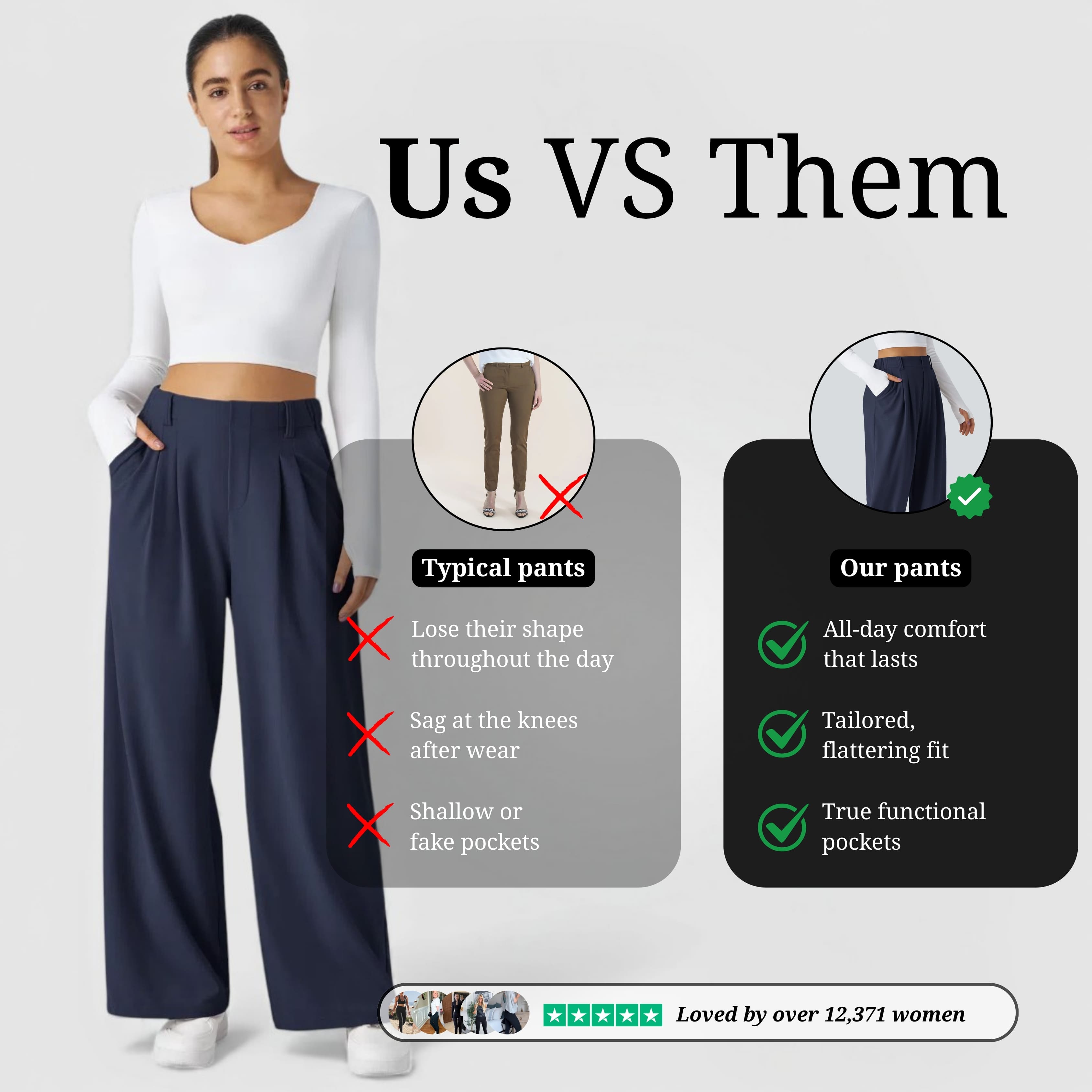 The Effortless Waffle Trouser - Blue