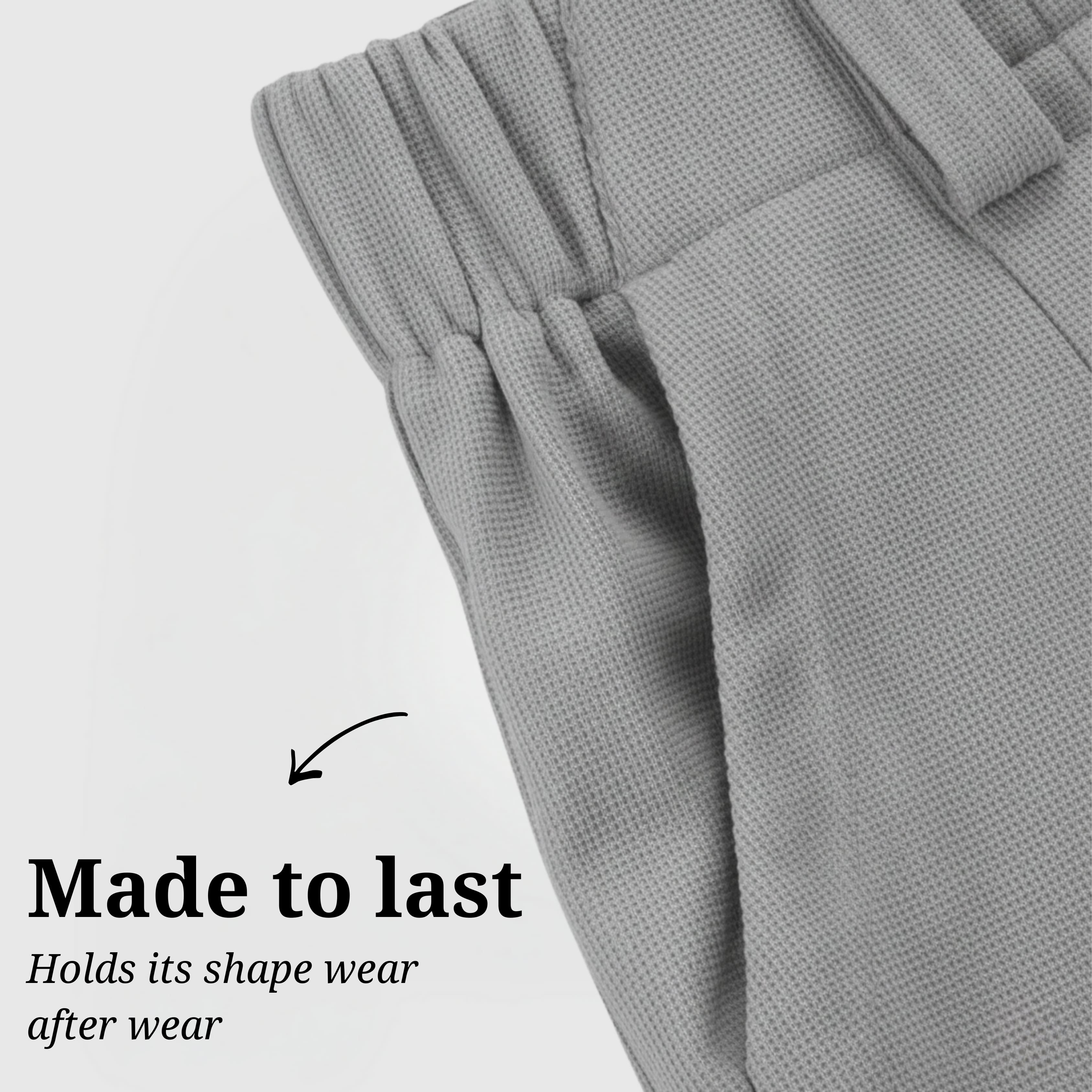 The Effortless Waffle Trouser - Grey