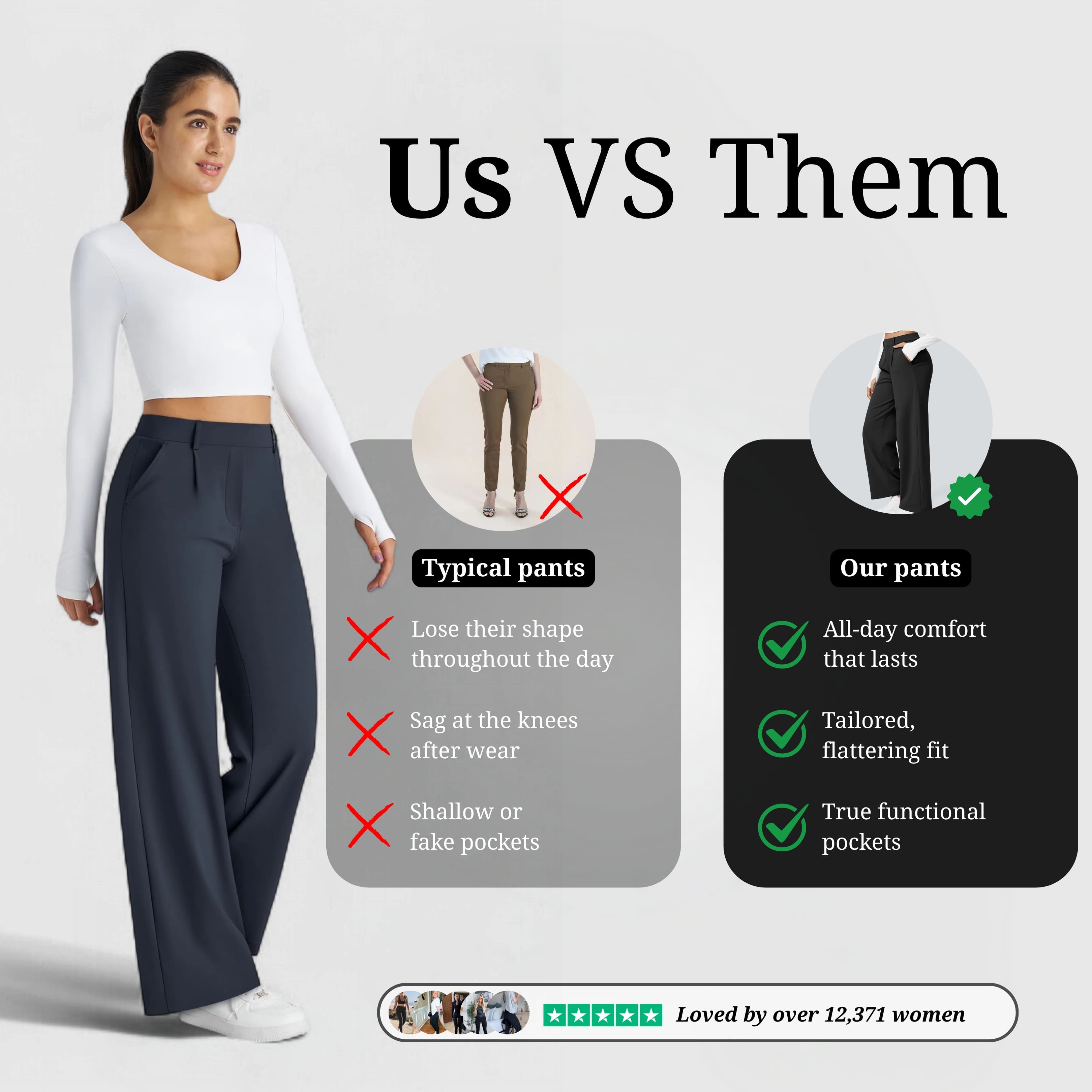 Essential Flex Work Trousers - Blue