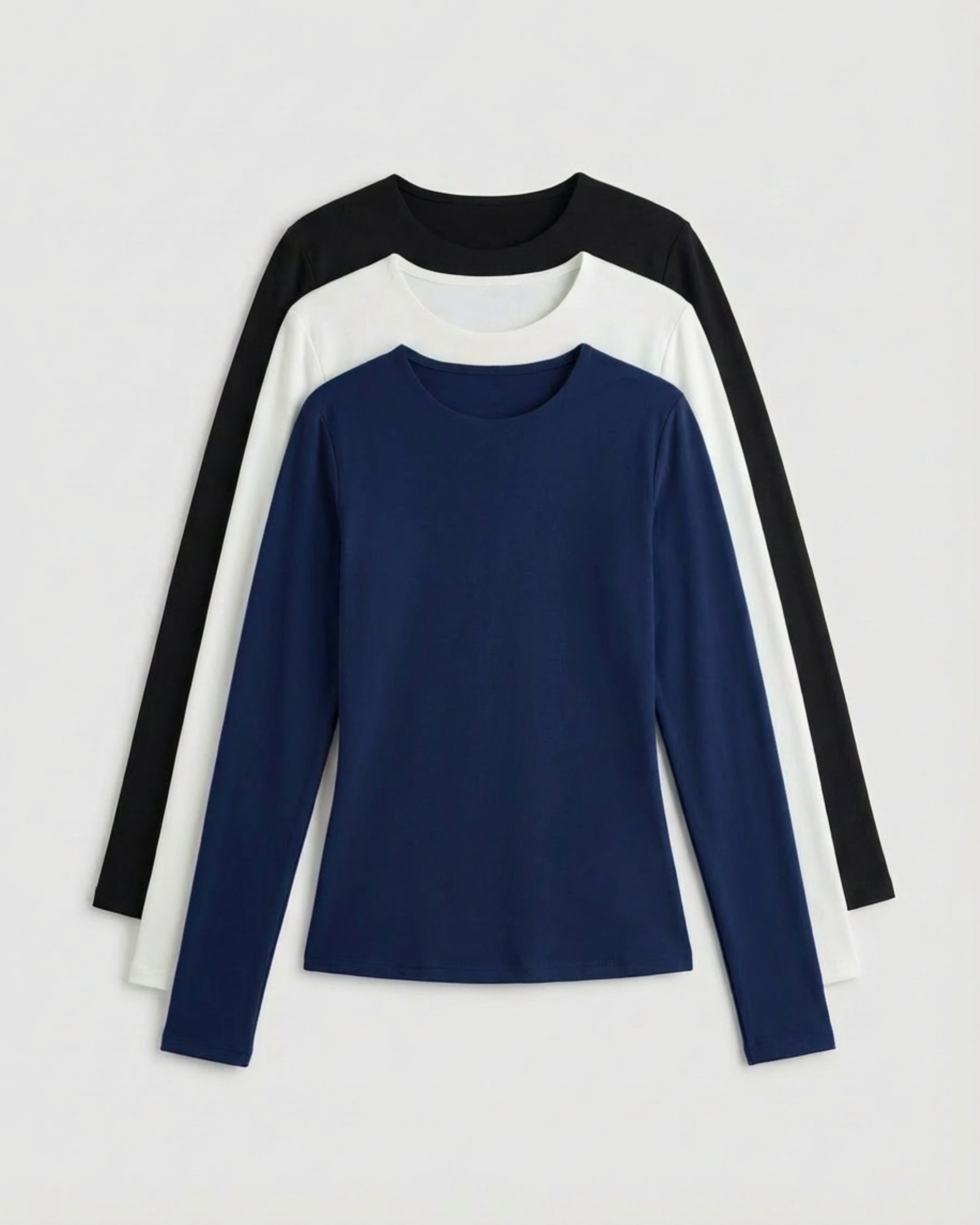 3x AIMEA BodySoft™ Long Sleeve - Black/White/Blue