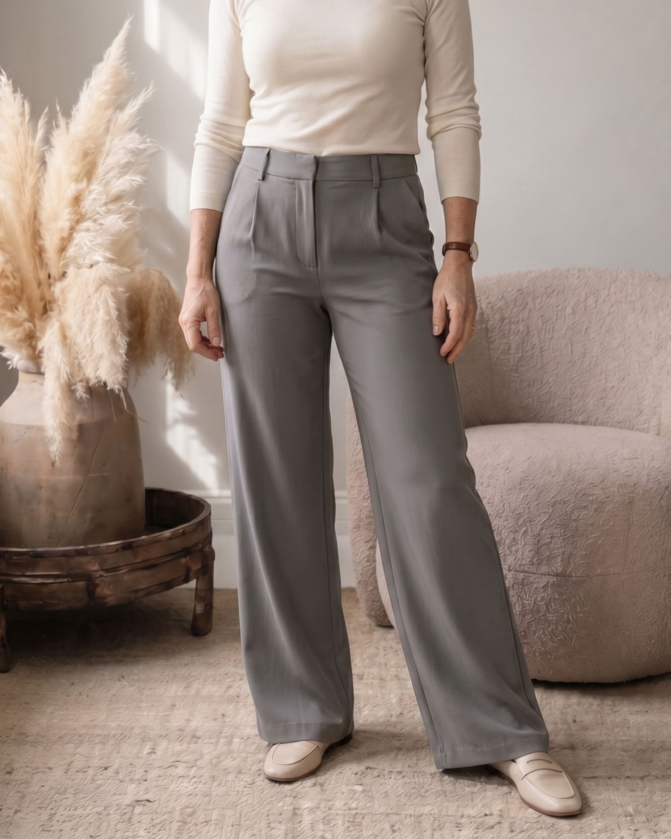 Flex™ Smart Casual Housut – Harmaat