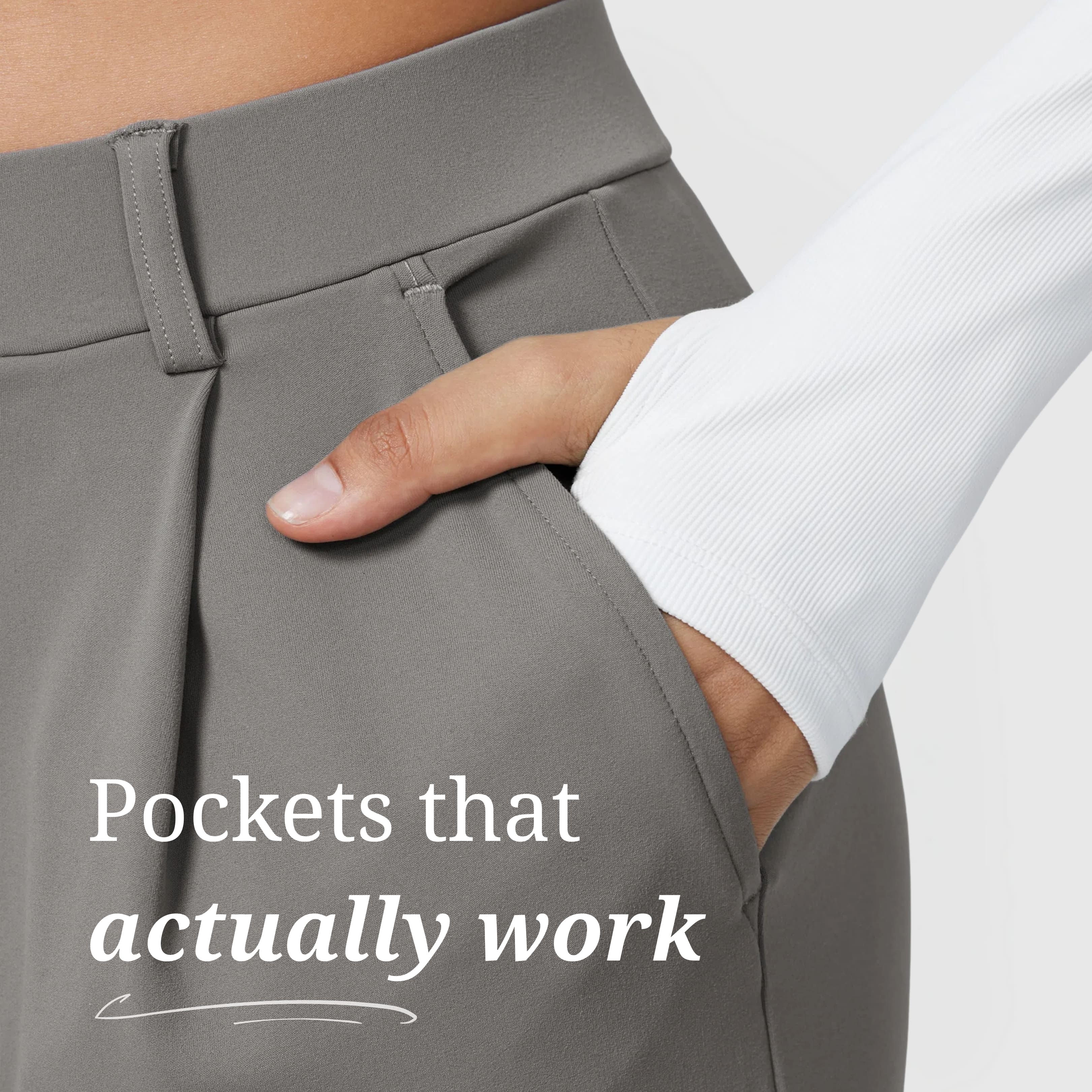 Essential Flex Work Trousers - Grey