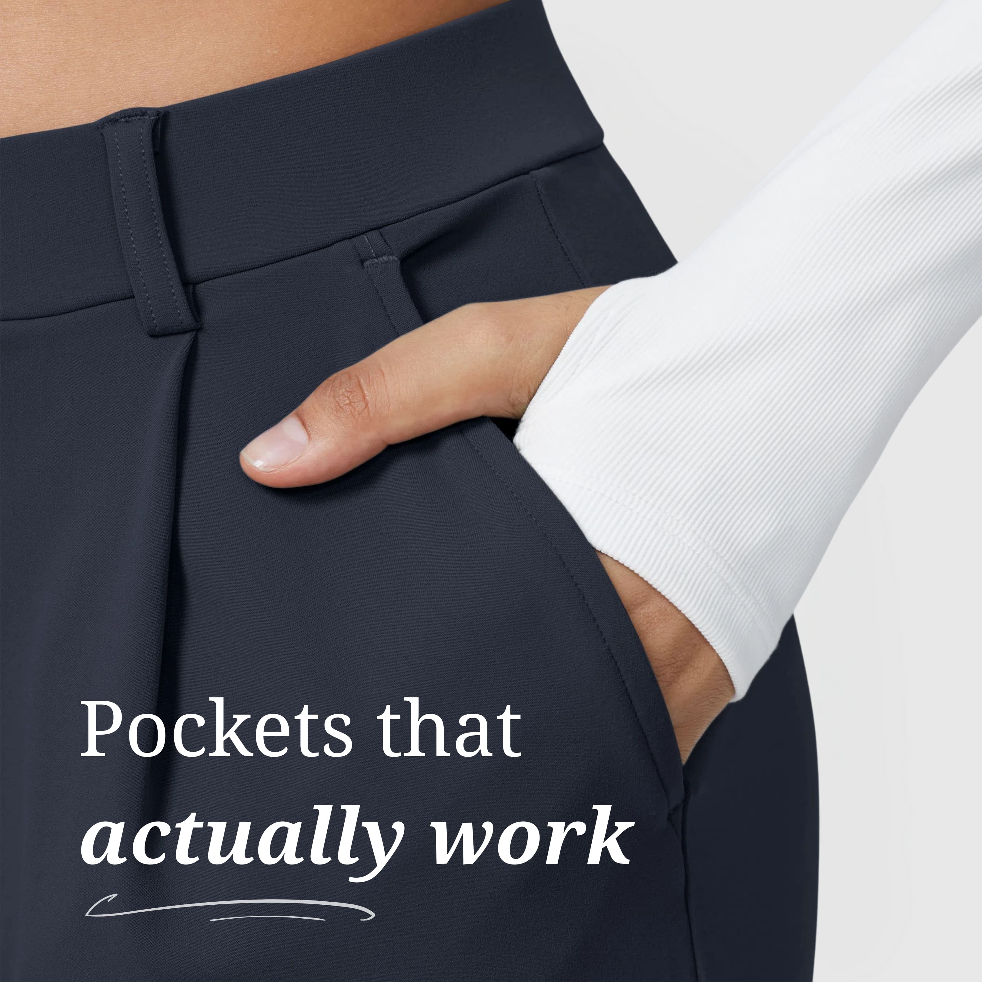 Essential Flex Work Trousers - Blue