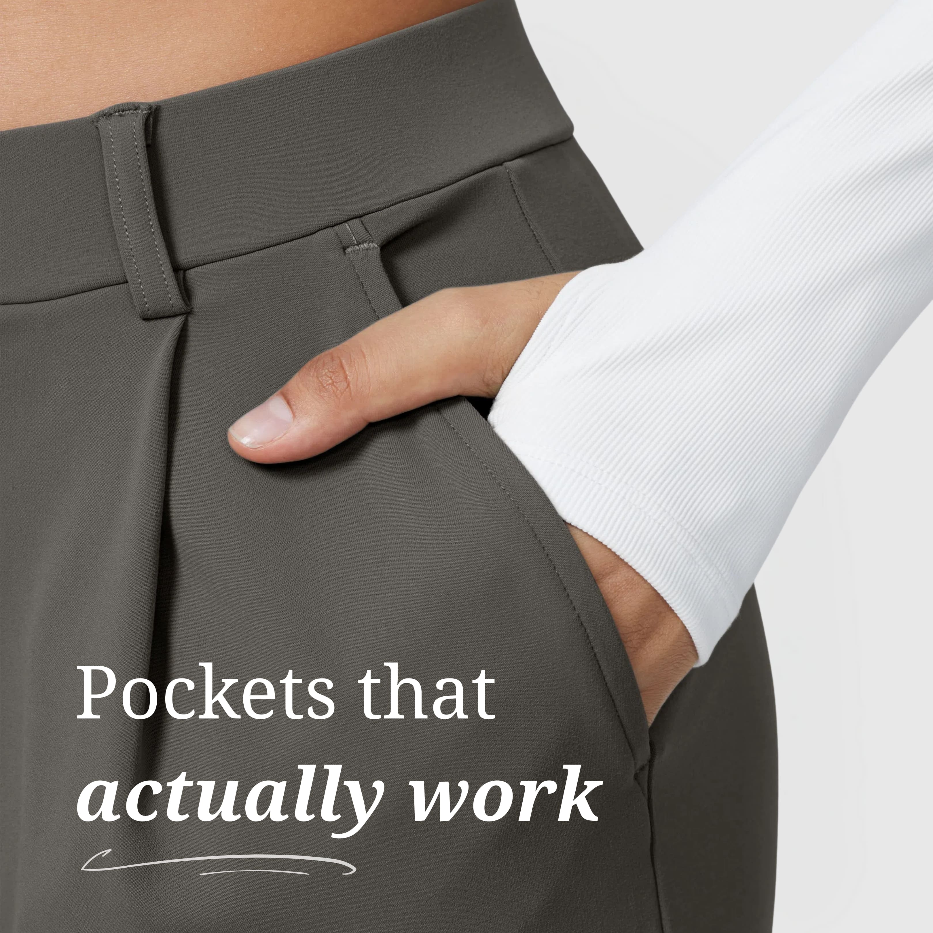 Essential Flex Work Trousers - Taupe