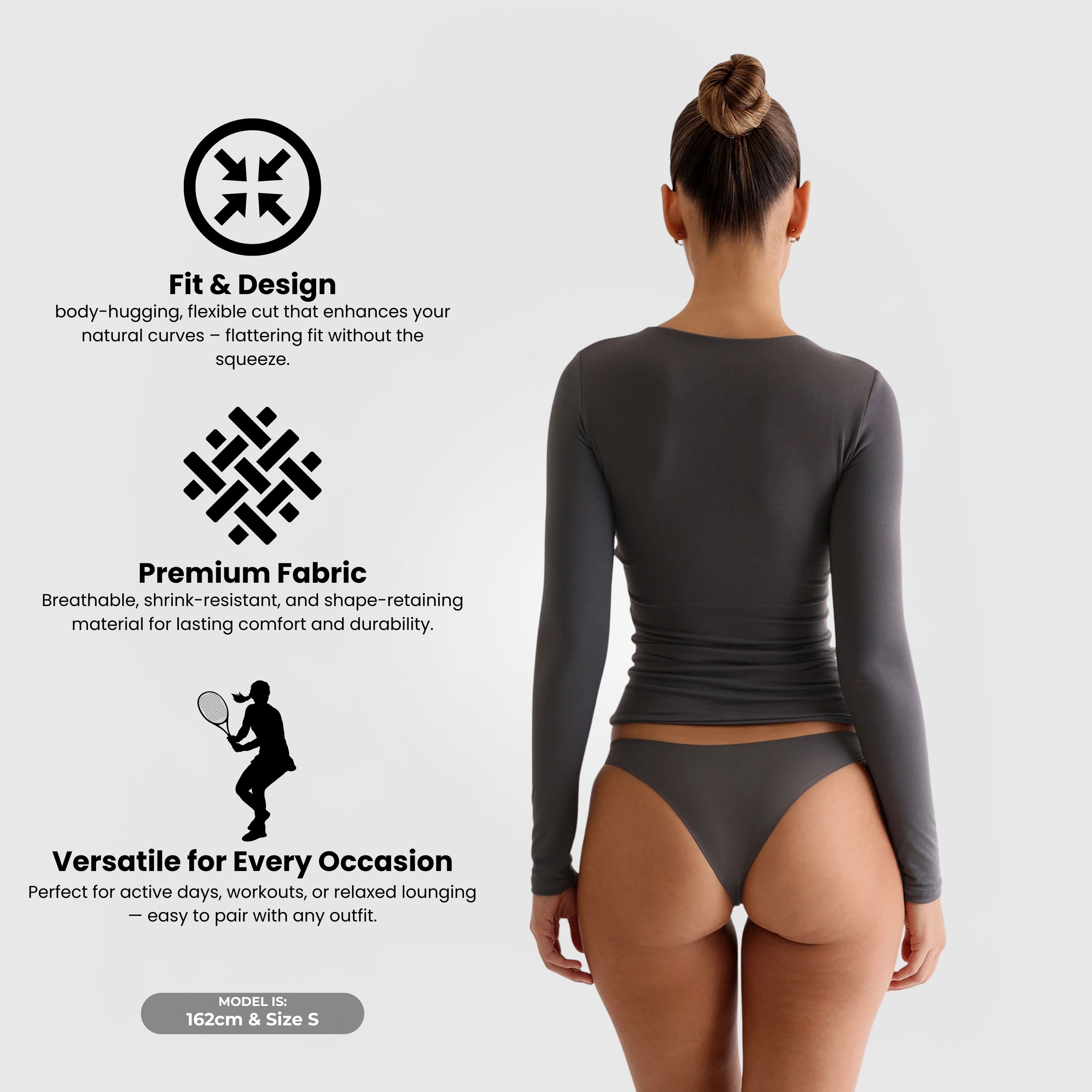 Nord Long Sleeve Top - Grey