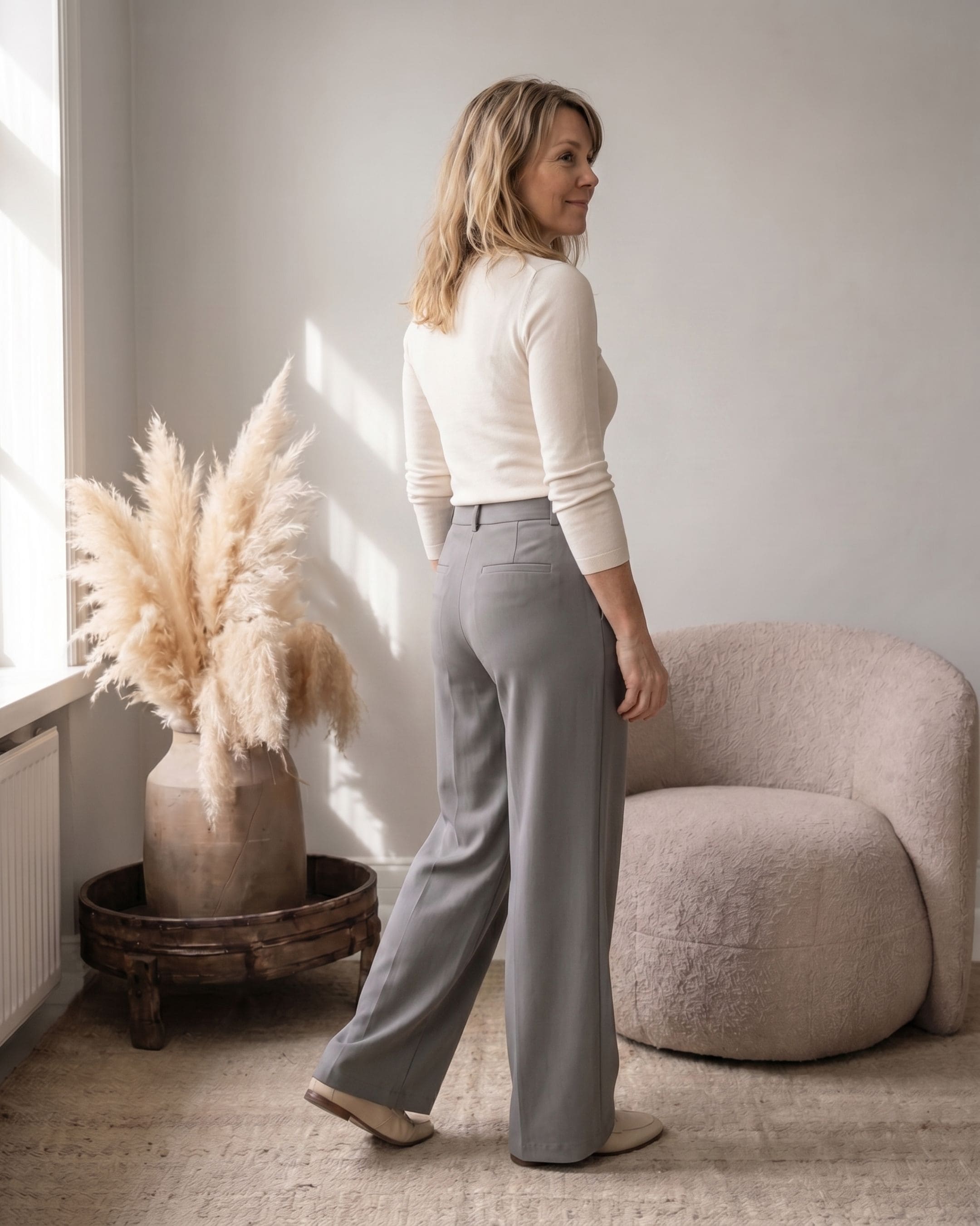 Flex™ Smart Casual Housut – Harmaat