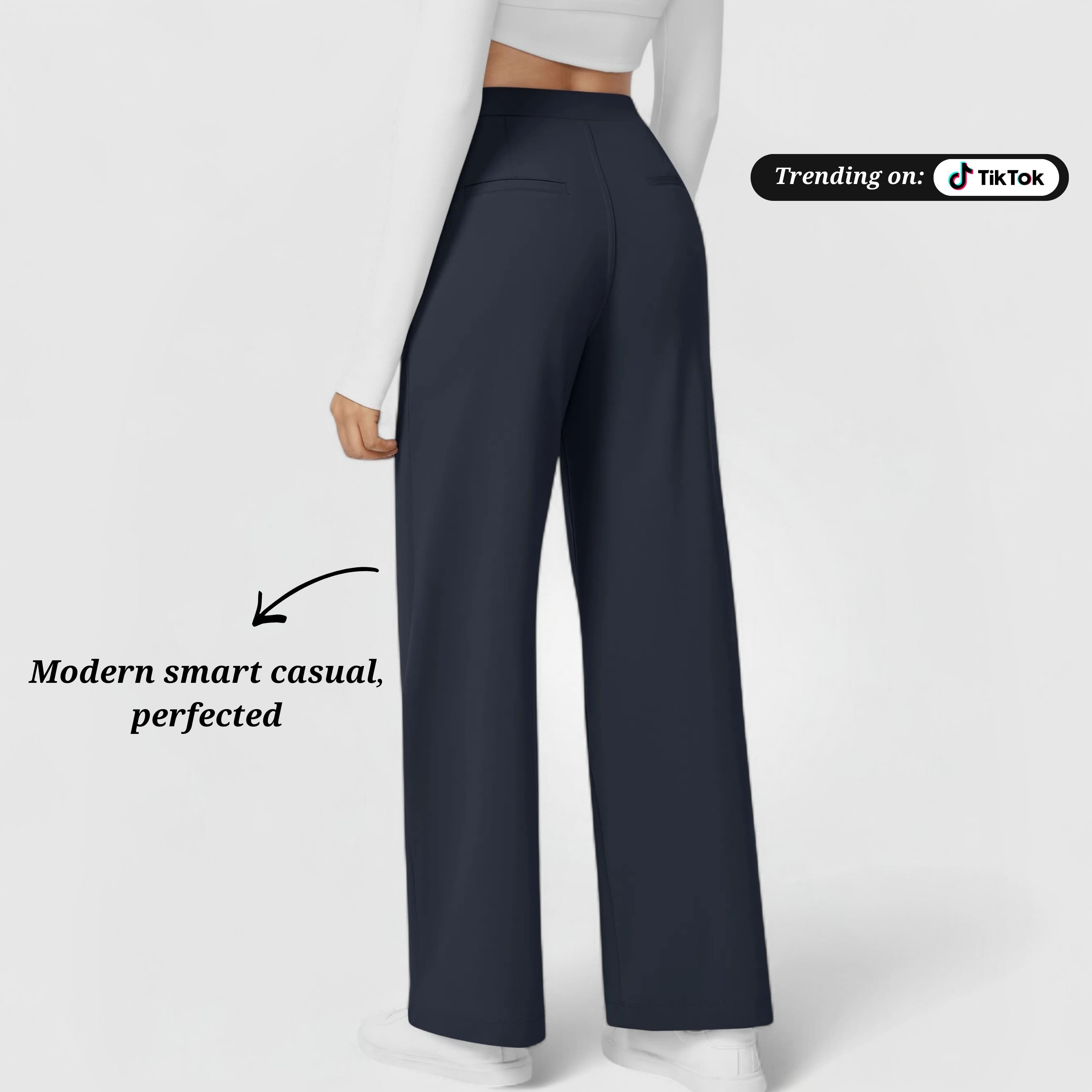 Essential Flex Work Trousers - Blue