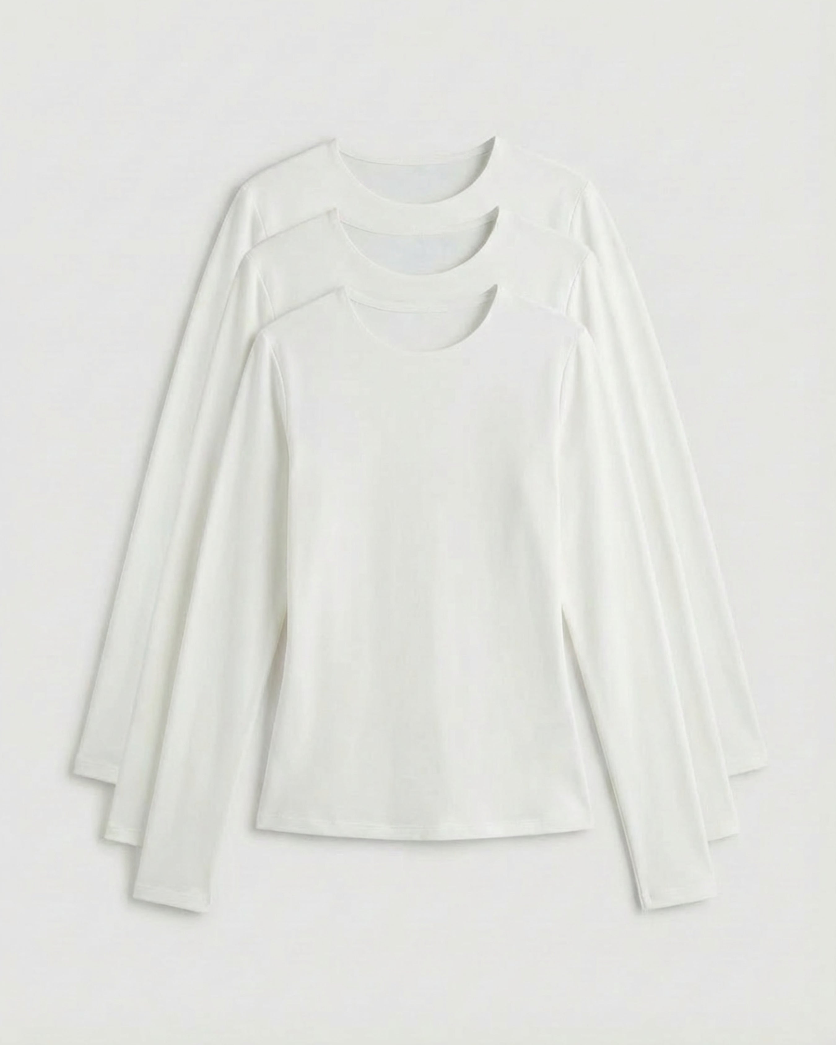 3x AIMEA BodySoft™ Long Sleeve - White/White/White