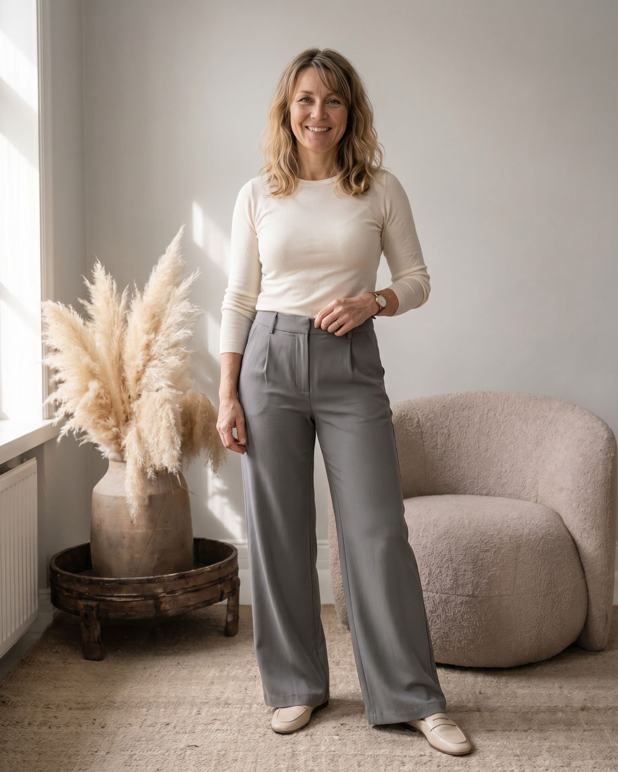 Flex™ Smart Casual Housut – Harmaat