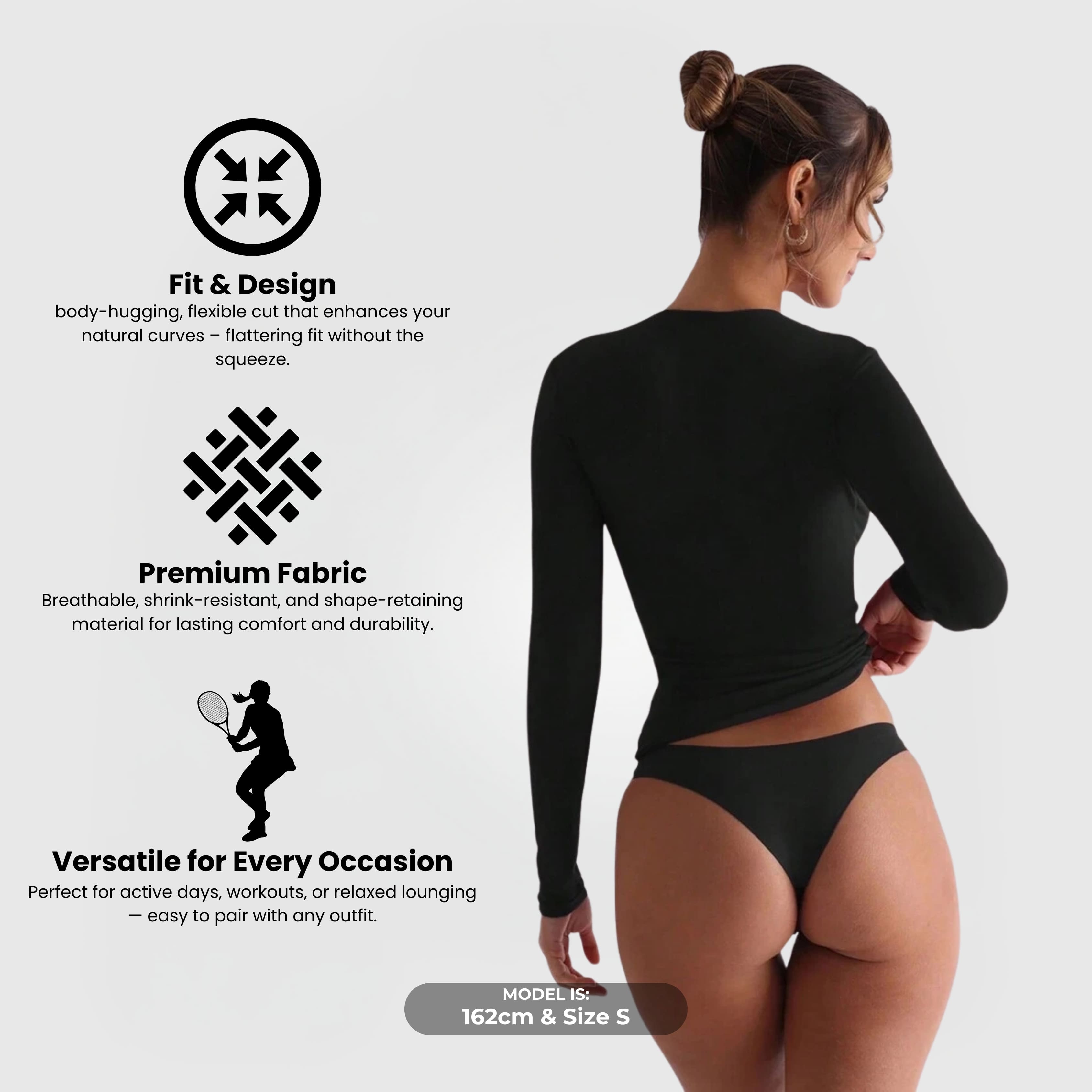 Nord Long Sleeve Top - Black