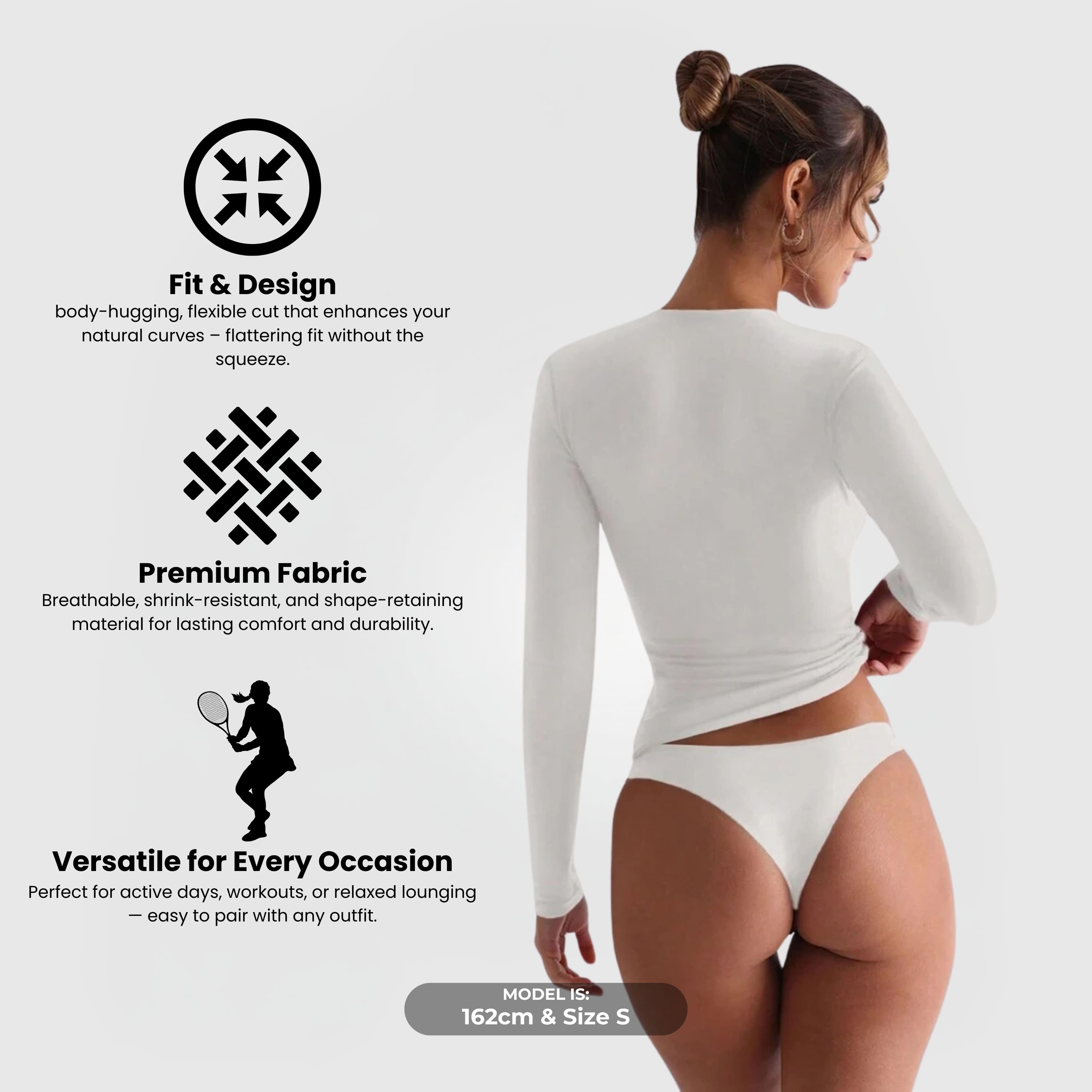 Nord Long Sleeve Top - White