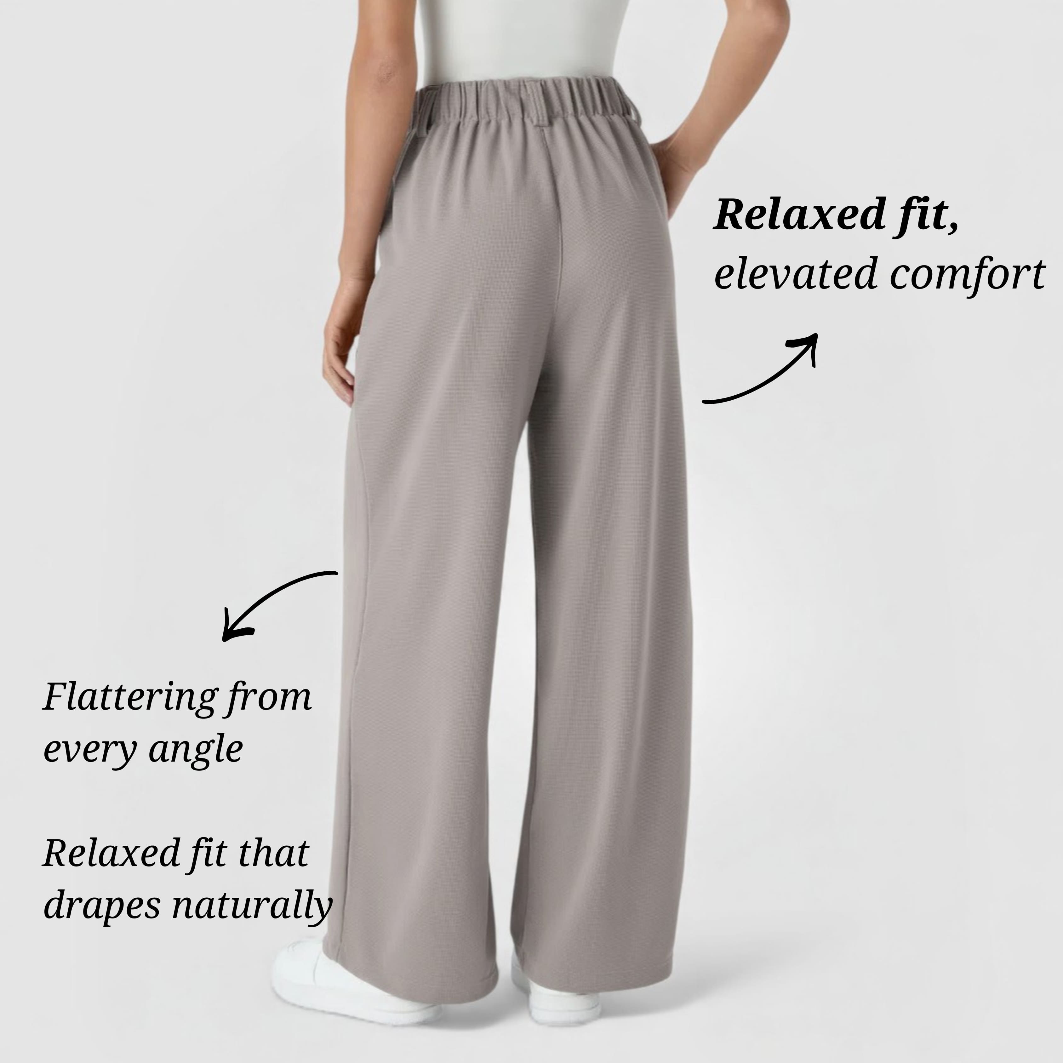 The Effortless Waffle Trouser - Grey