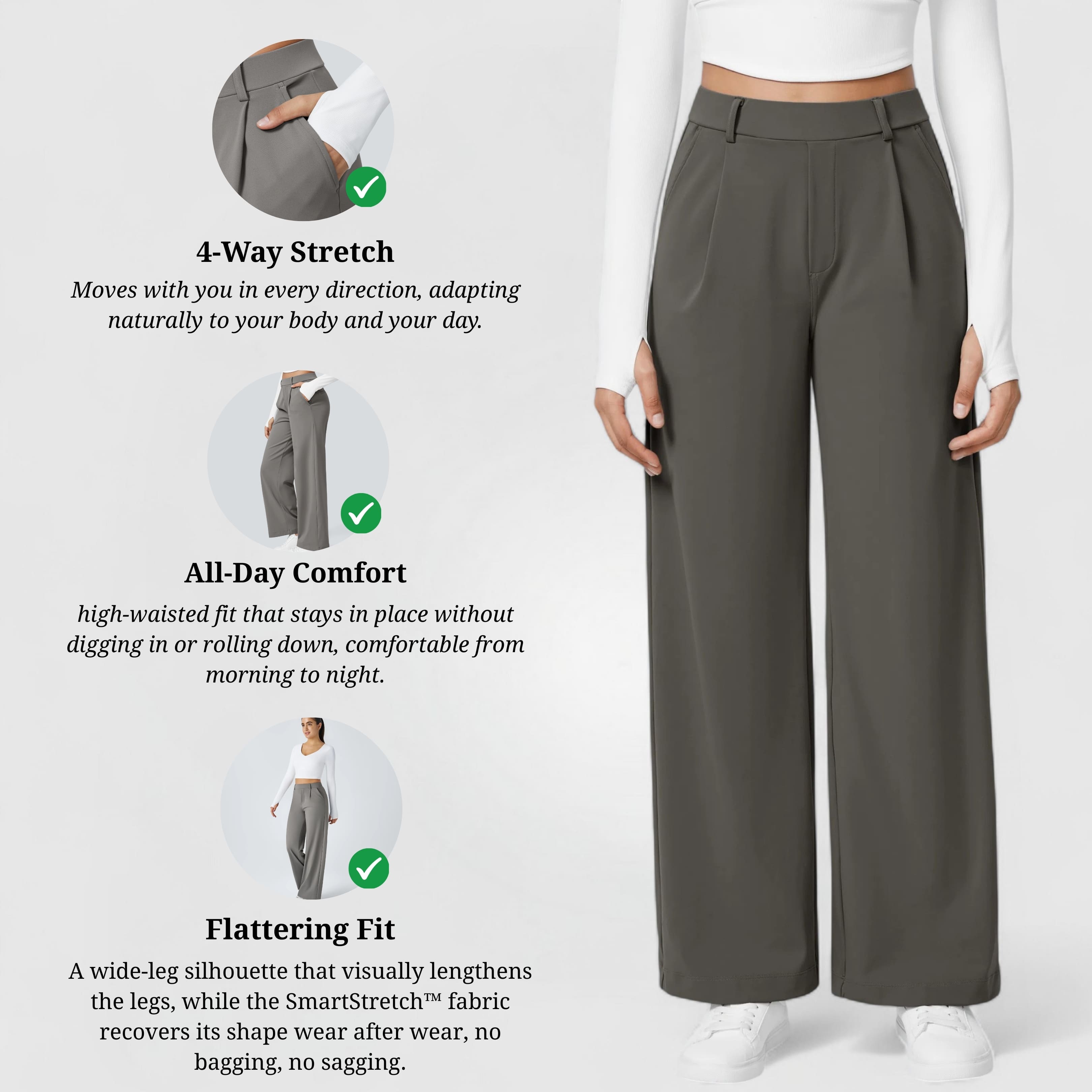 Essential Flex Work Trousers - Taupe