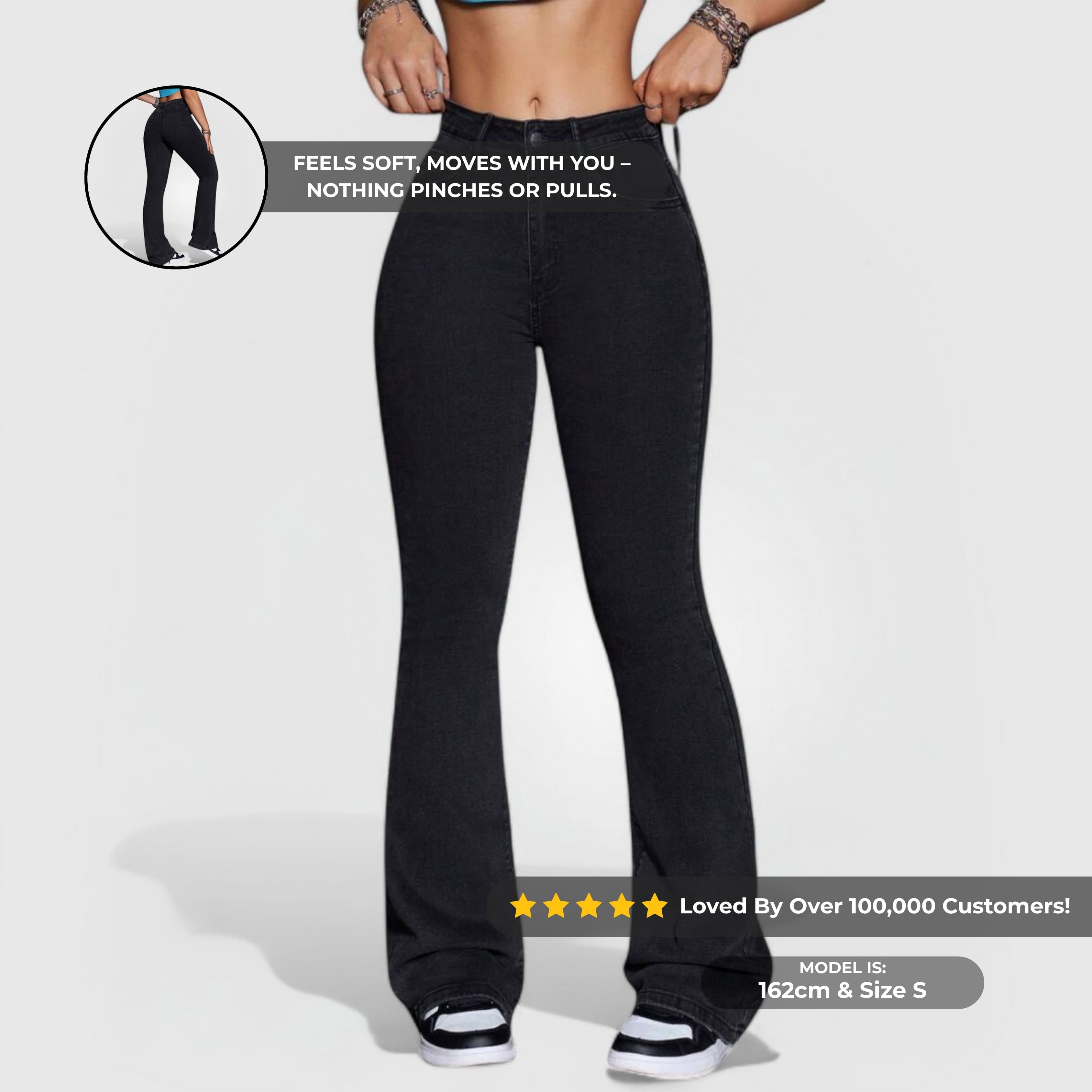 The Everyday Flare Jeans - Black