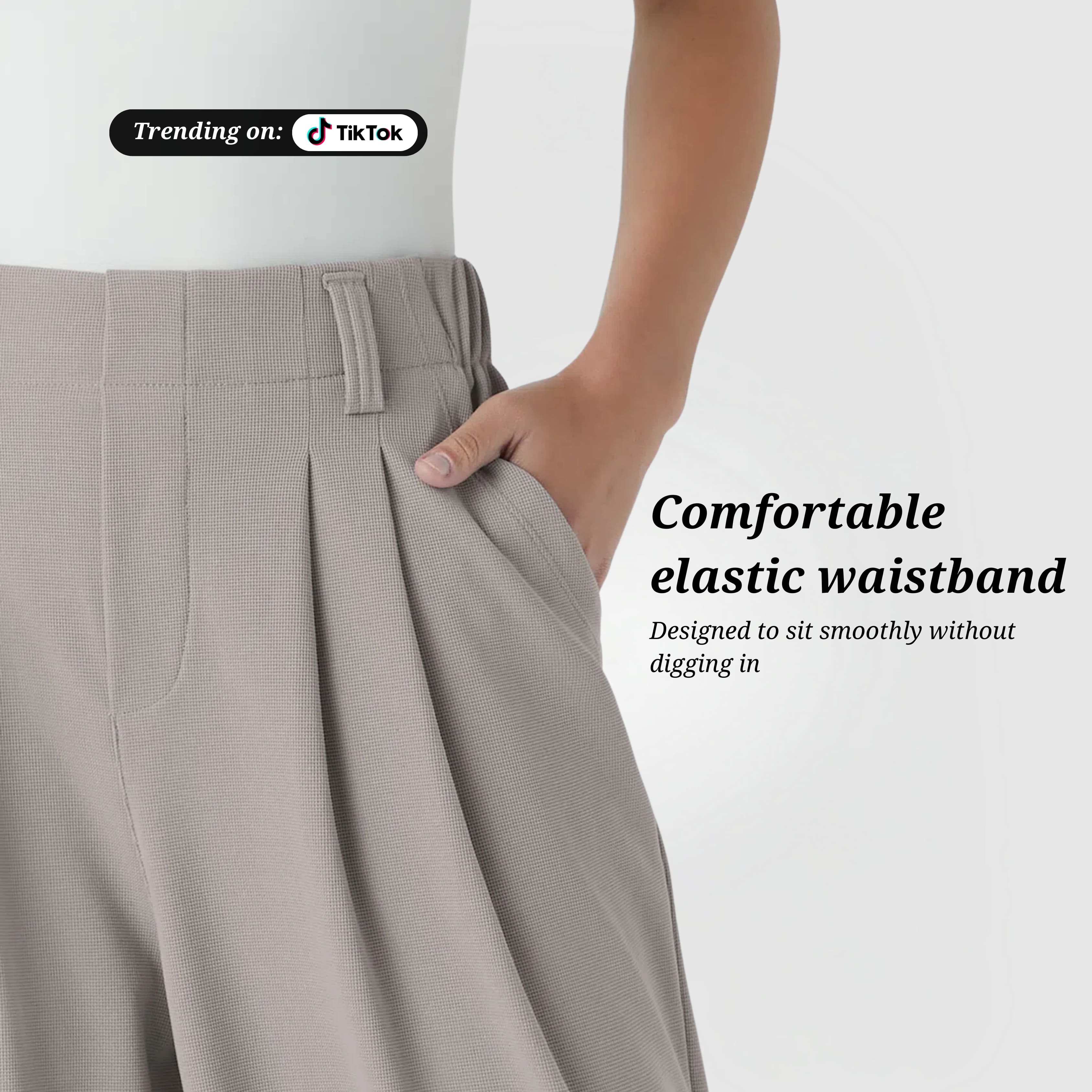 The Effortless Waffle Trouser - Grey