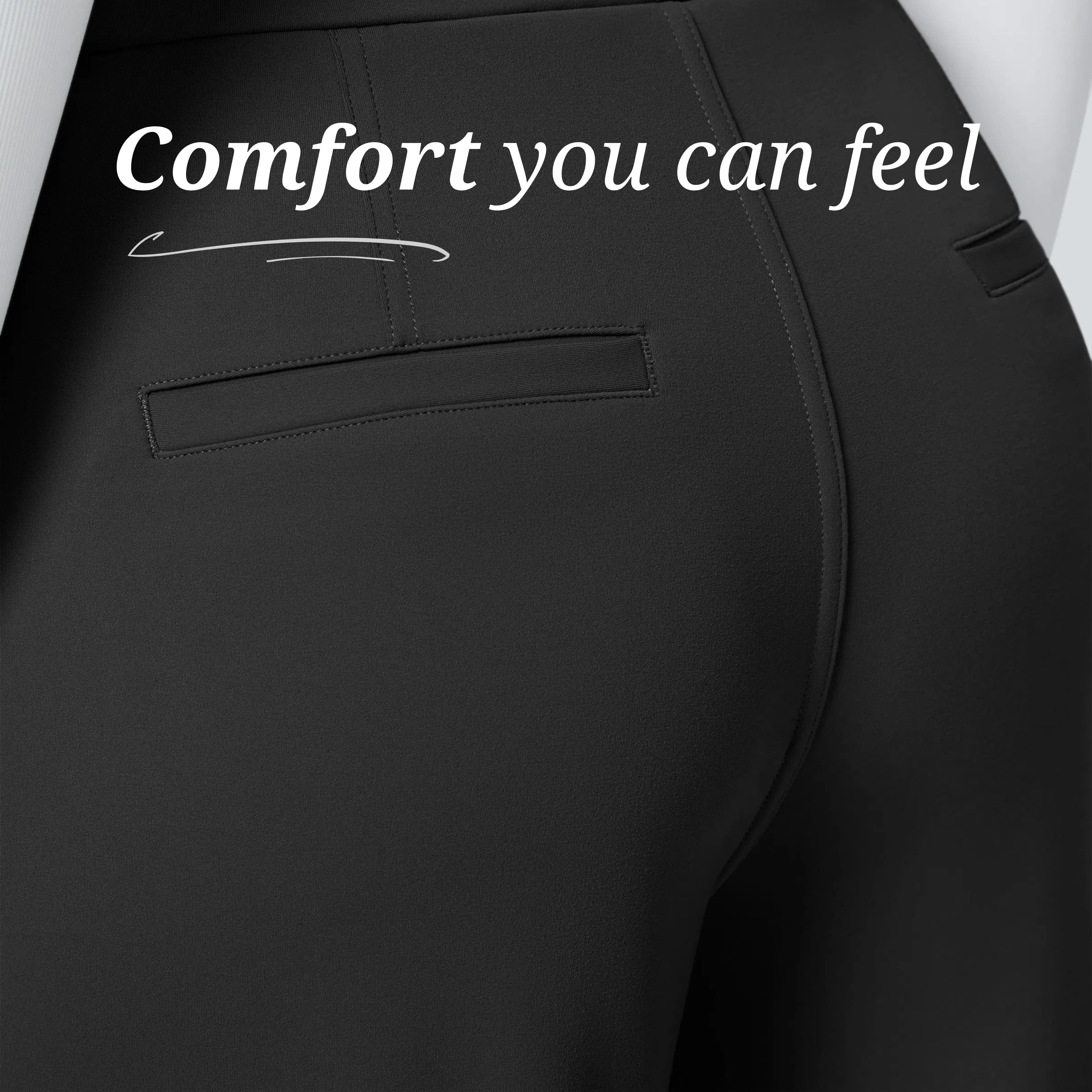 Essential Flex Work Trousers - Black