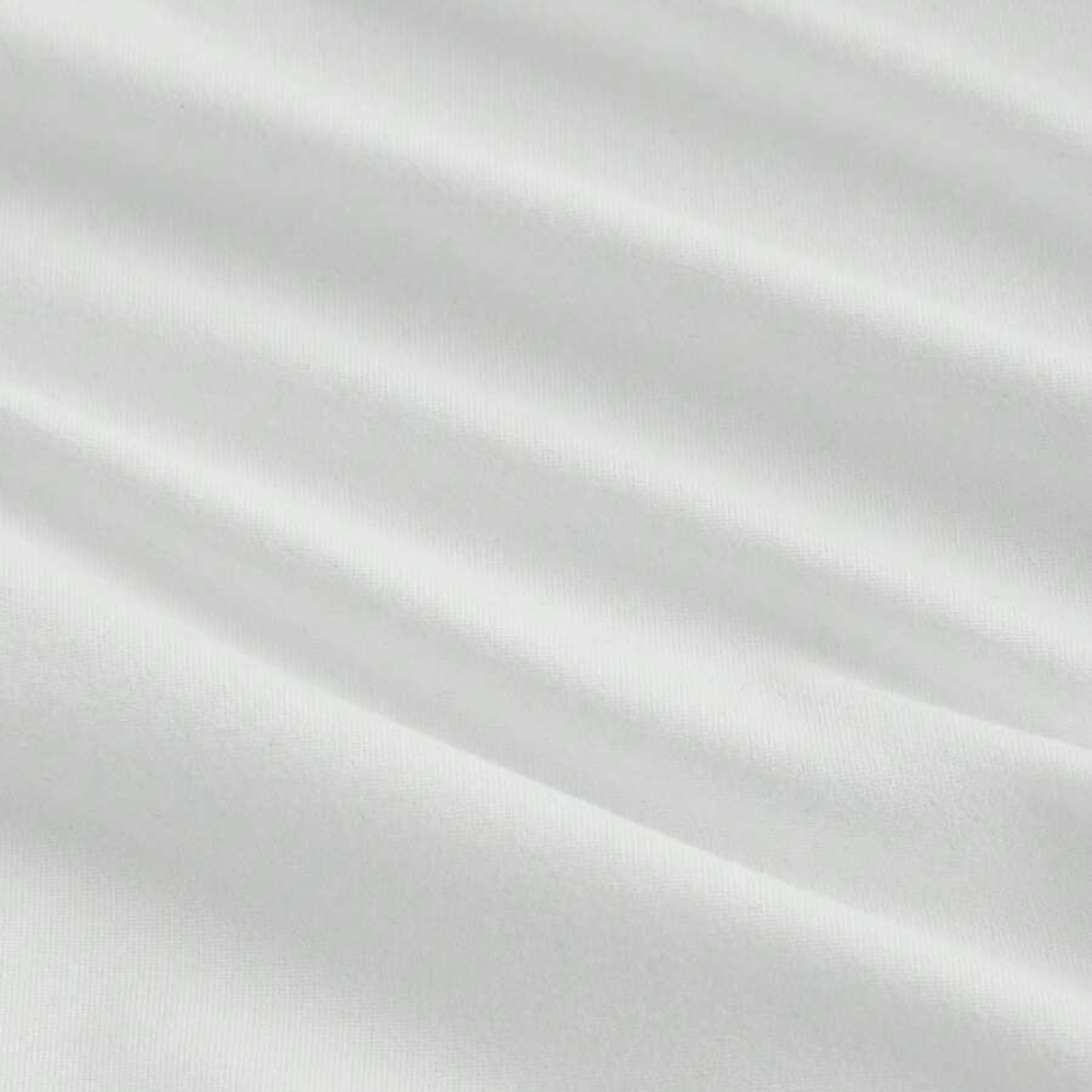 Everyday Long Sleeve 3-Pack - WMB showing soft, lightweight white fabric with subtle texture and stretch.