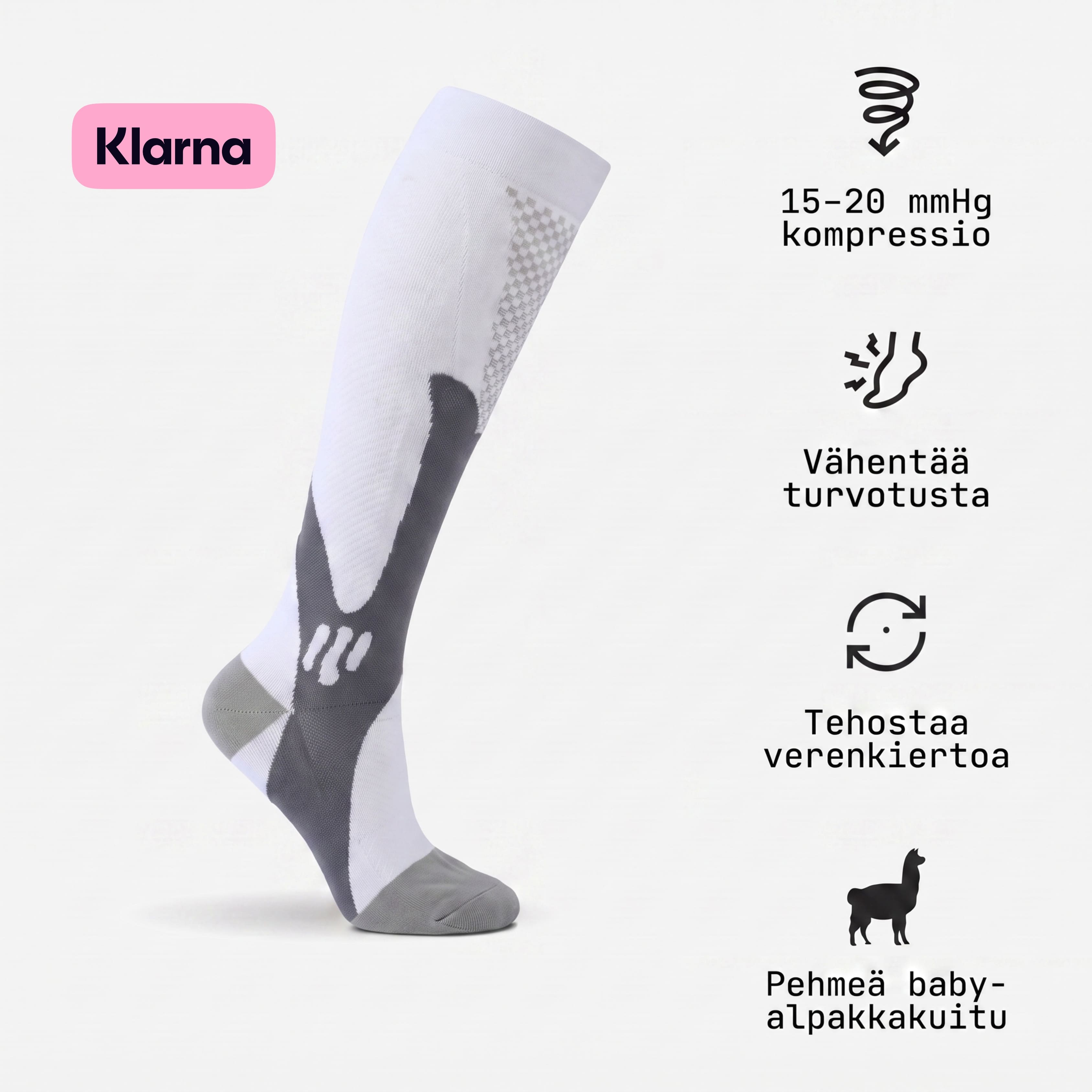 Alpakka Kompressiosukat - Eroon väsyneistä, raskaista ja jomottavista jaloista