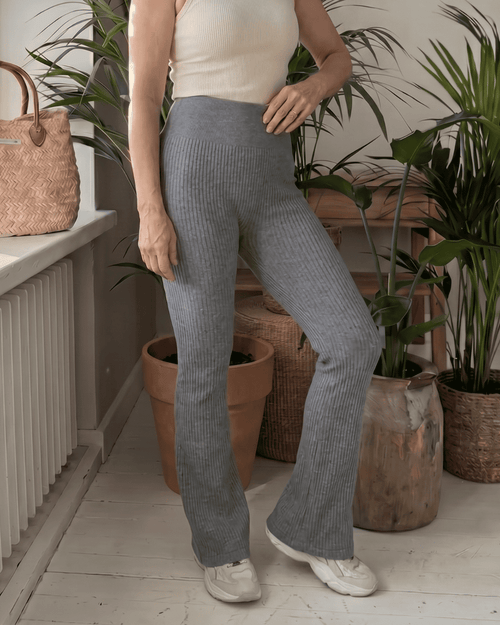 Ribbed™ Flare Housut – Harmaat