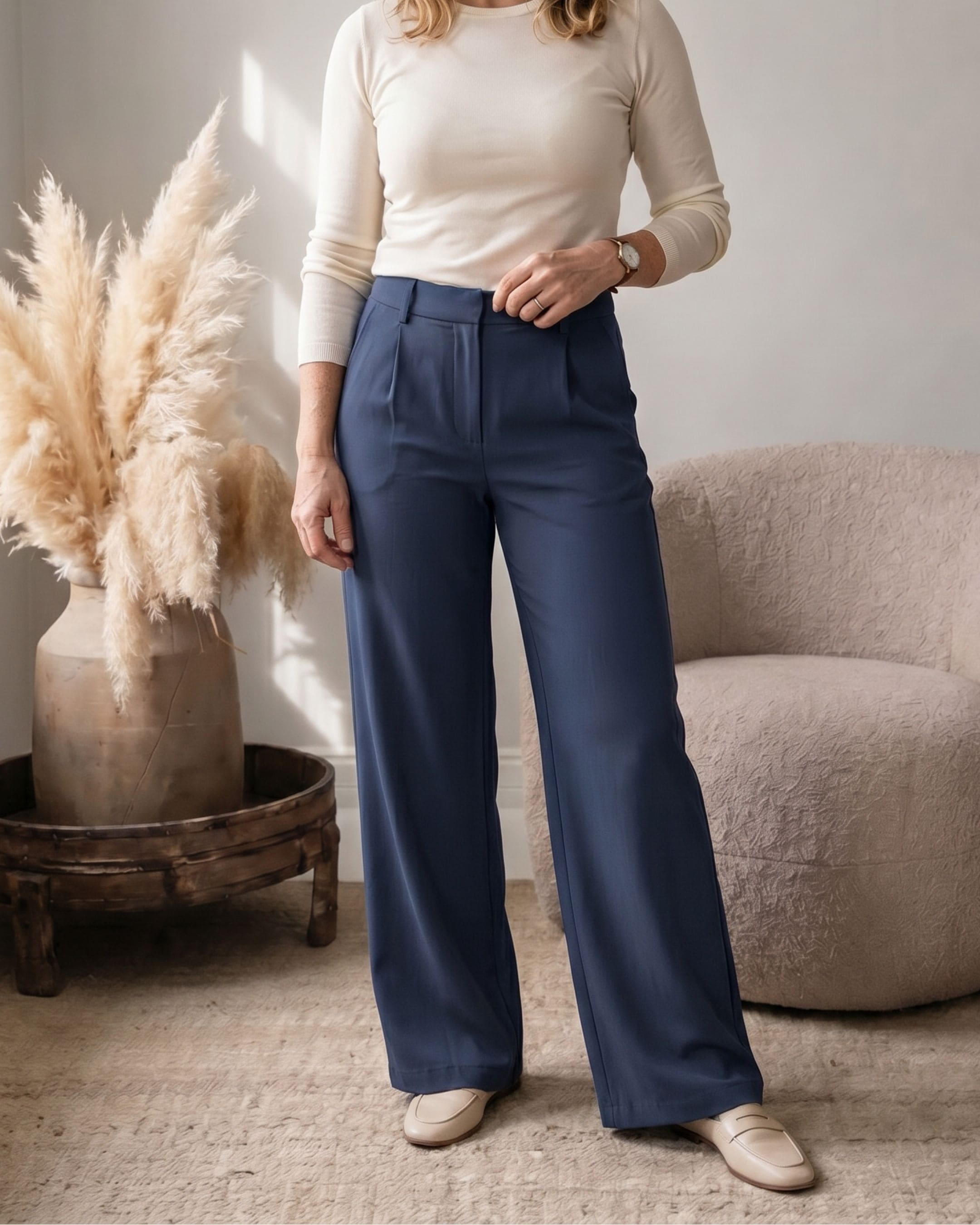 Flex™ Smart Casual Housut – Tummansiniset