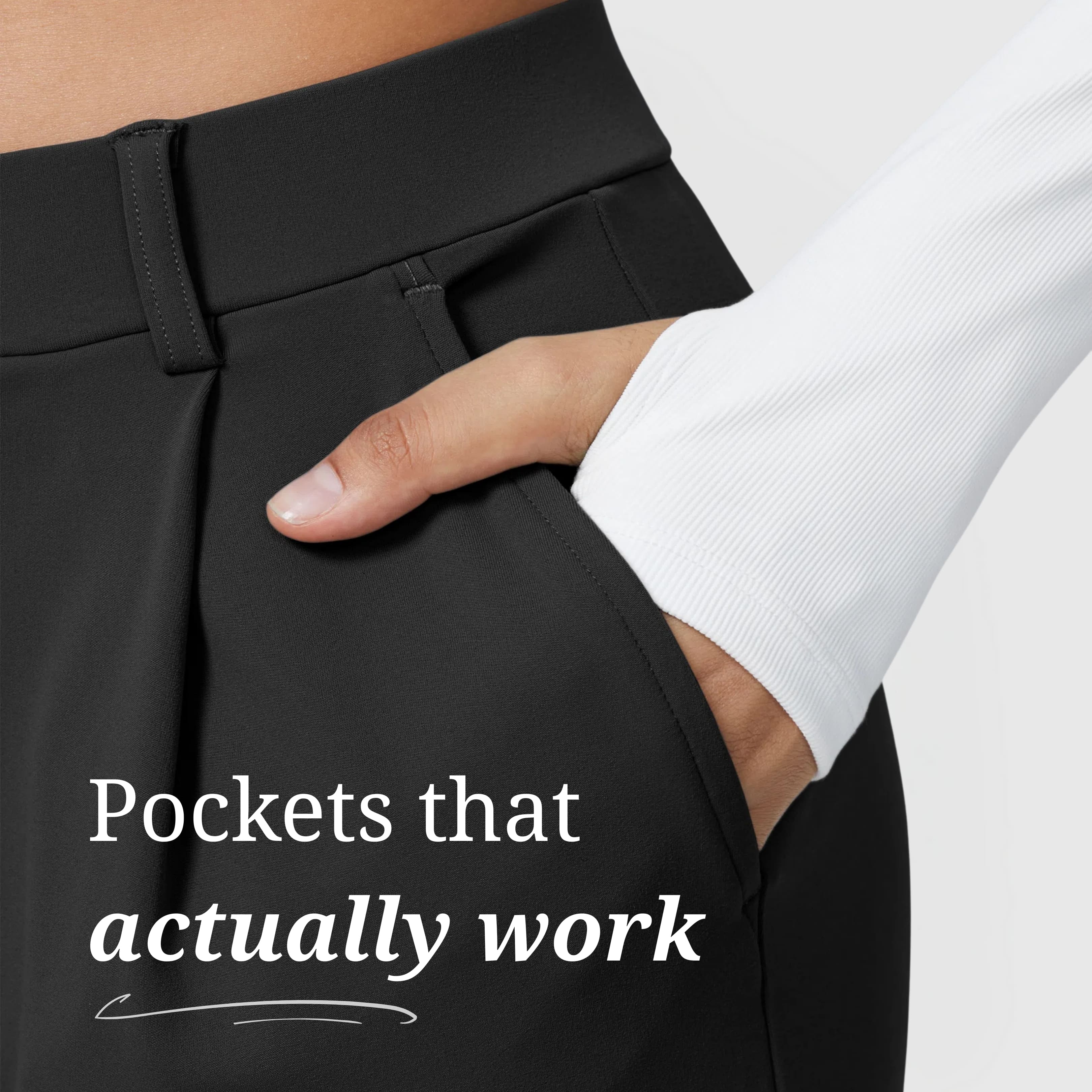 Essential Flex Work Trousers - Black