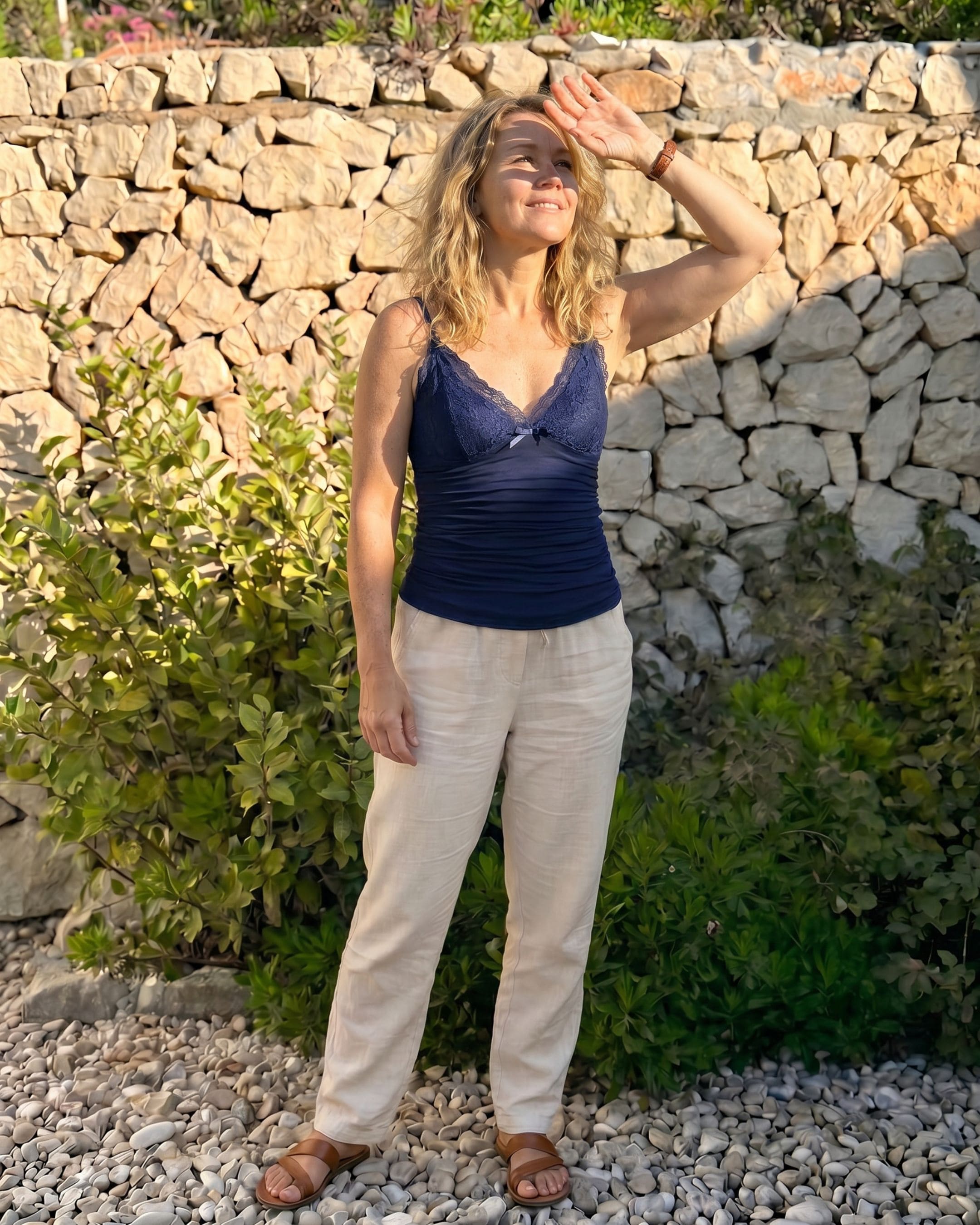 Soft Lace Cami - Sininen