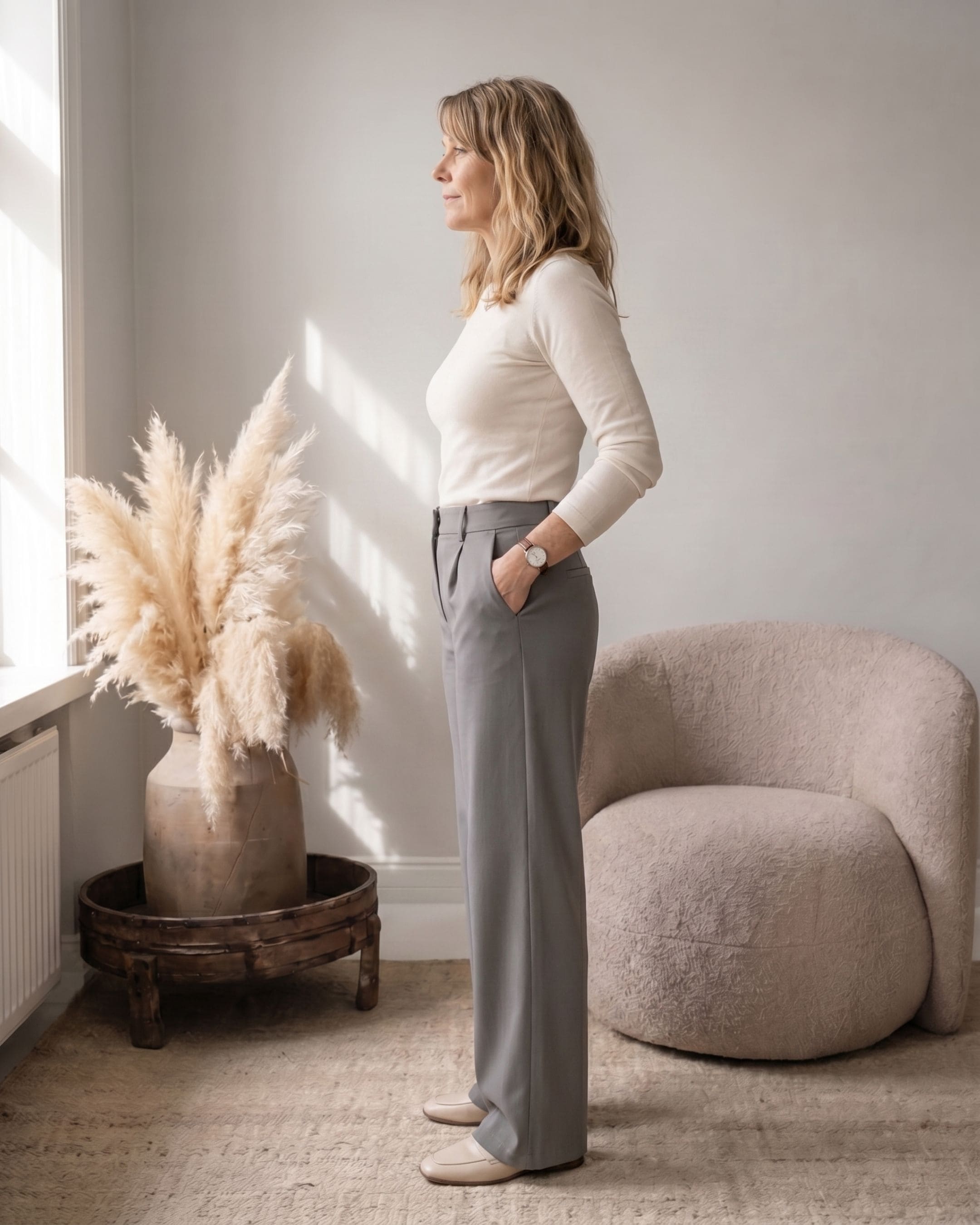 Flex™ Smart Casual Housut – Harmaat