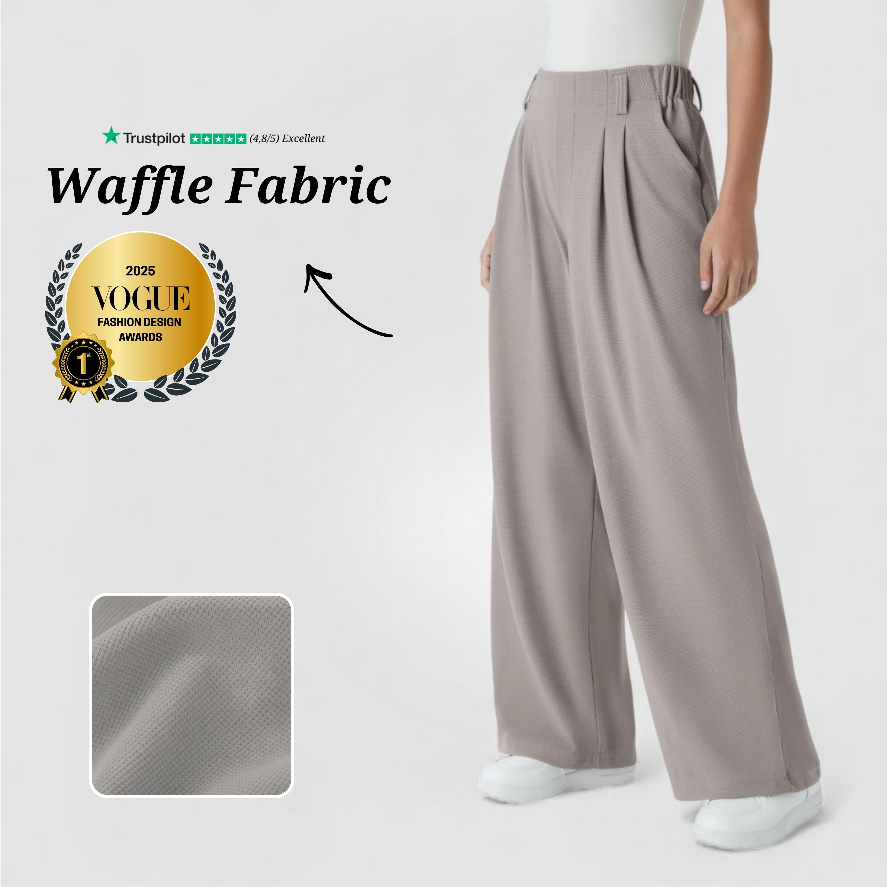The Effortless Waffle Trouser - Grey