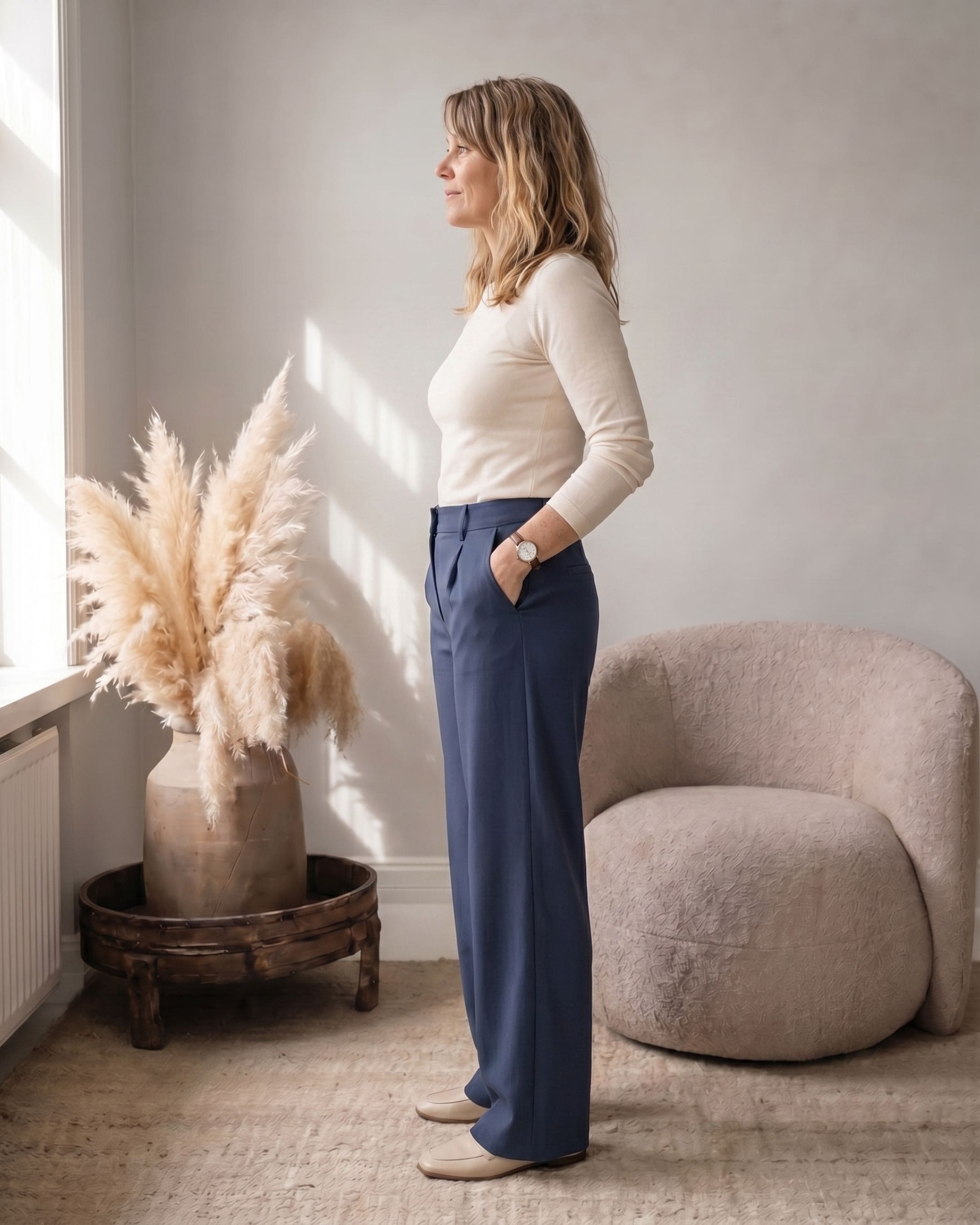 Flex™ Smart Casual Housut – Tummansiniset