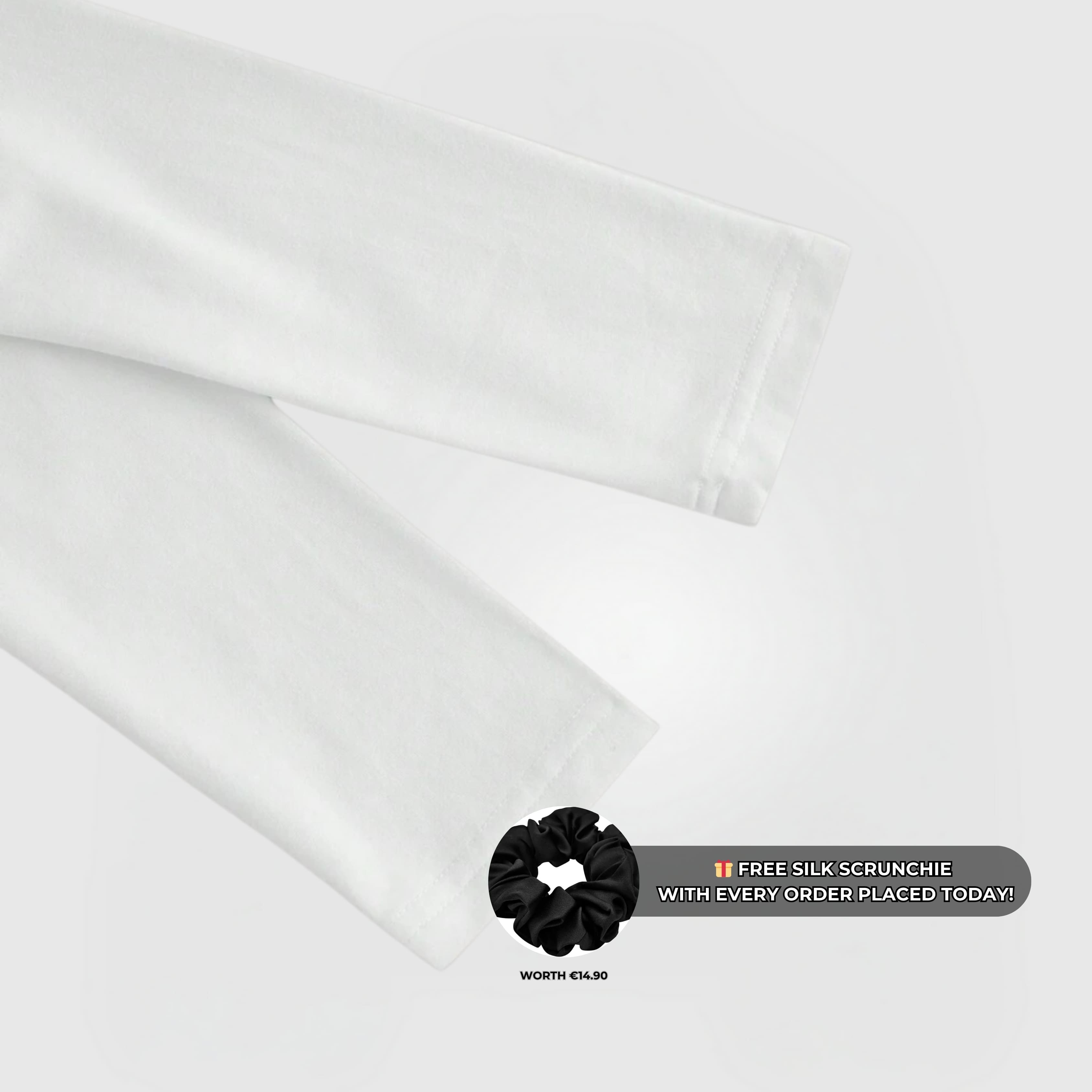 Everyday Long Sleeve 3-Pack - WGB showing close-up of soft white long sleeve fabric detail.