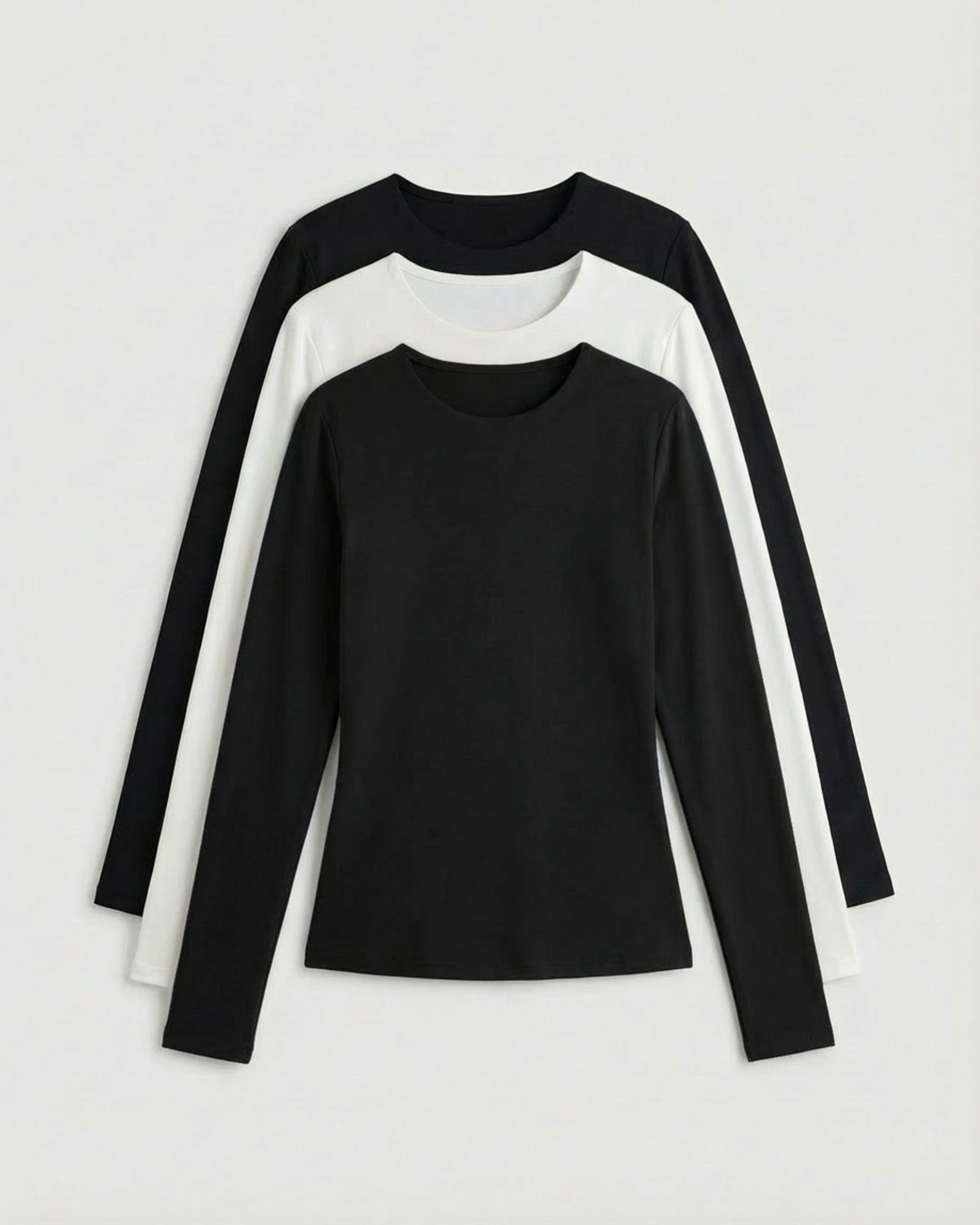 3x AIMEA BodySoft™ Long Sleeve - Black/White/Black