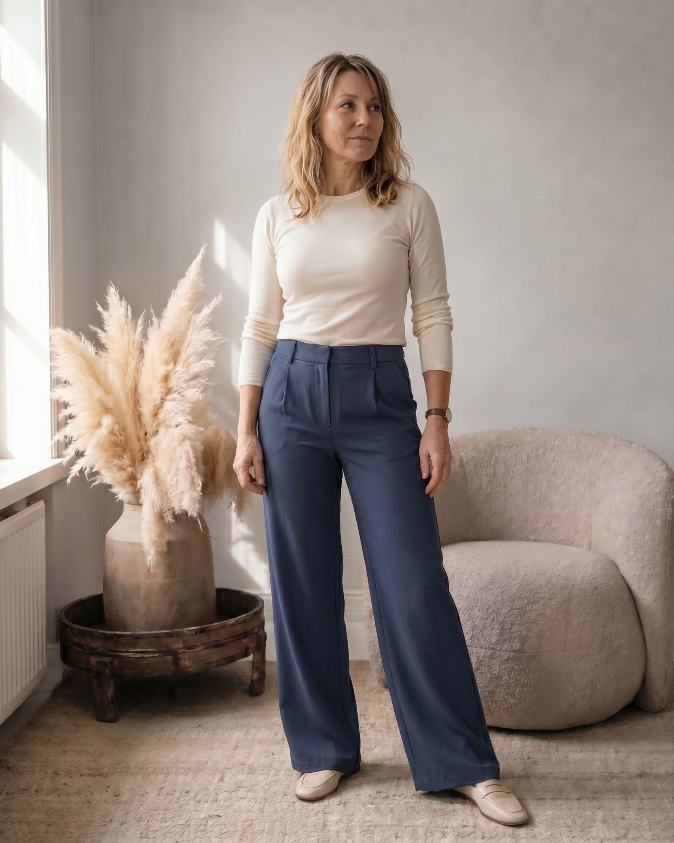 Flex™ Smart Casual Housut – Tummansiniset