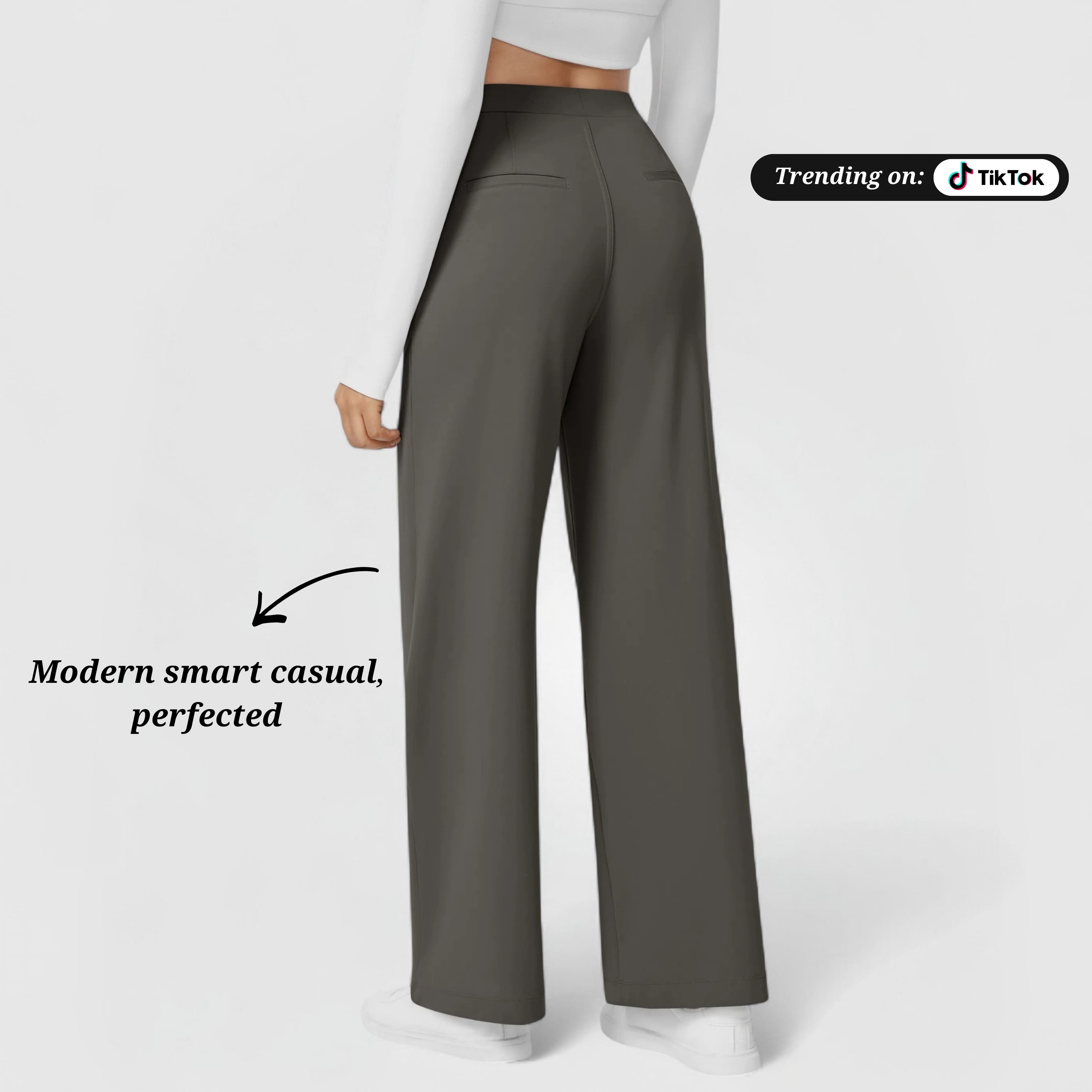 Essential Flex Work Trousers - Taupe