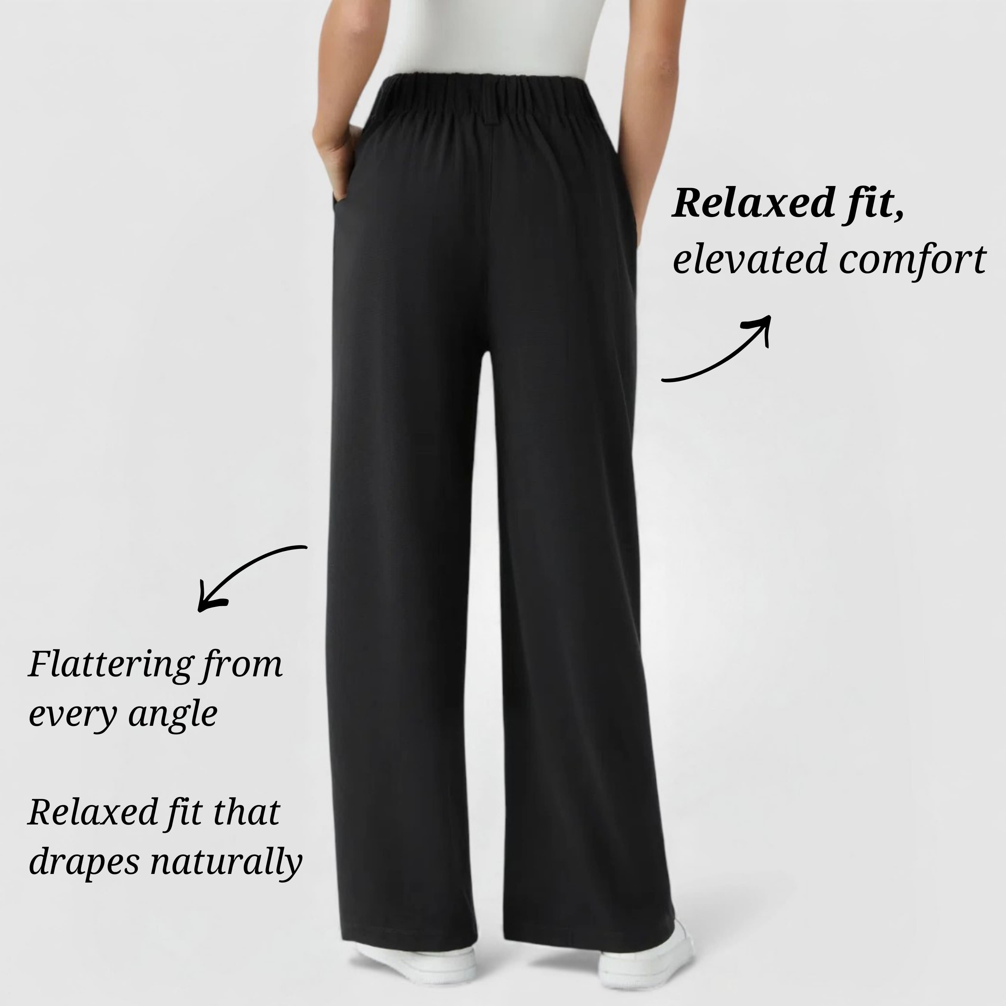 The Effortless Waffle Trouser - Black