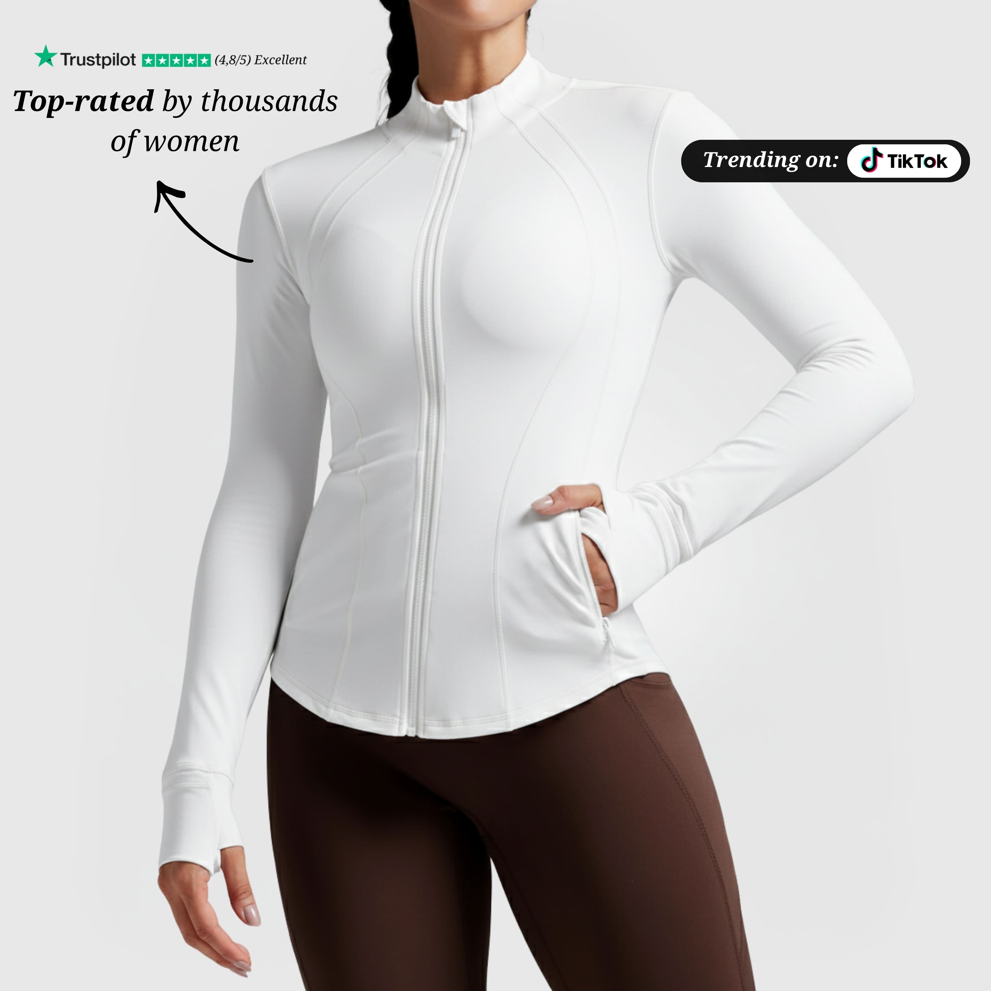 Aimea Snatched Jacket - White