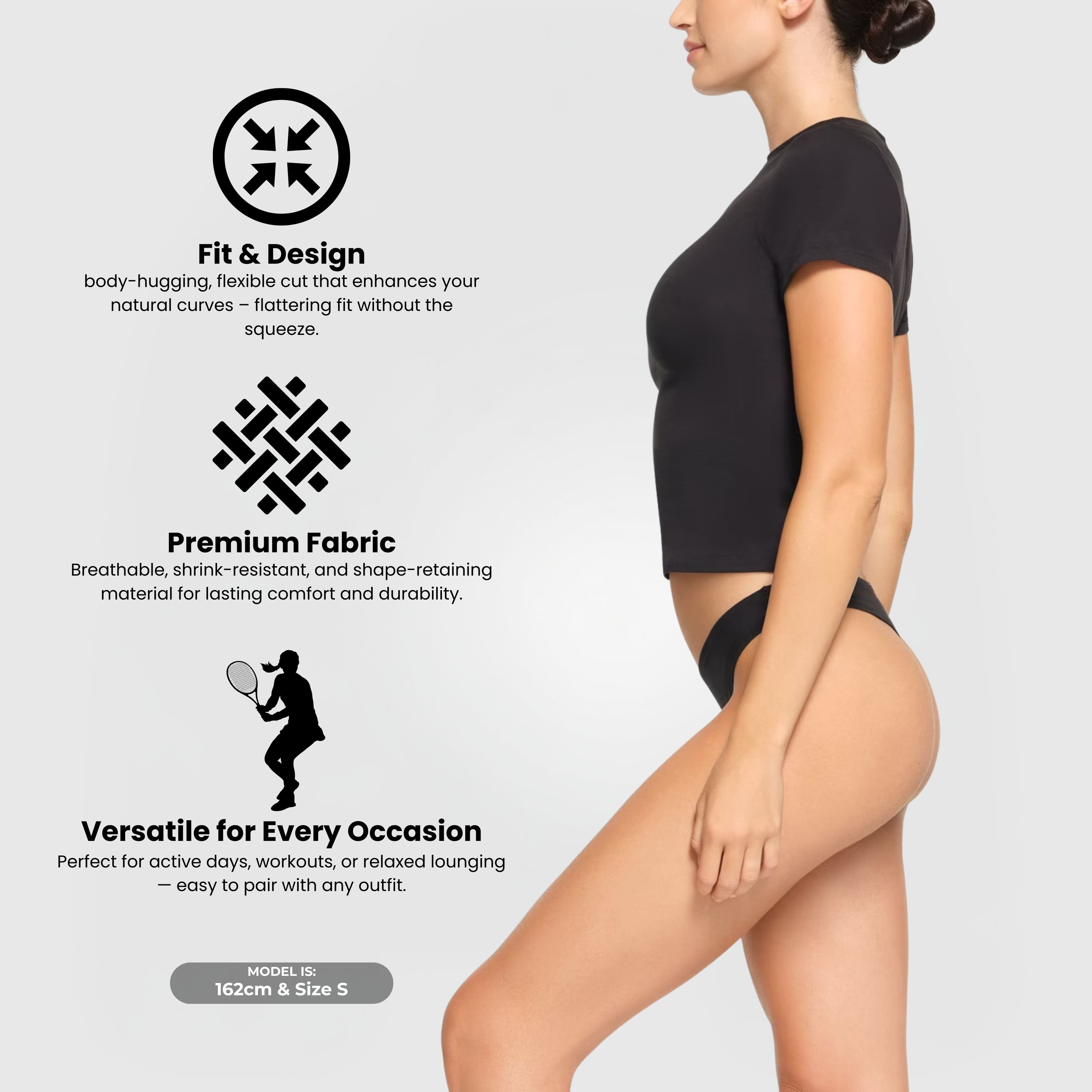 Nord Short Sleeve Top - Black